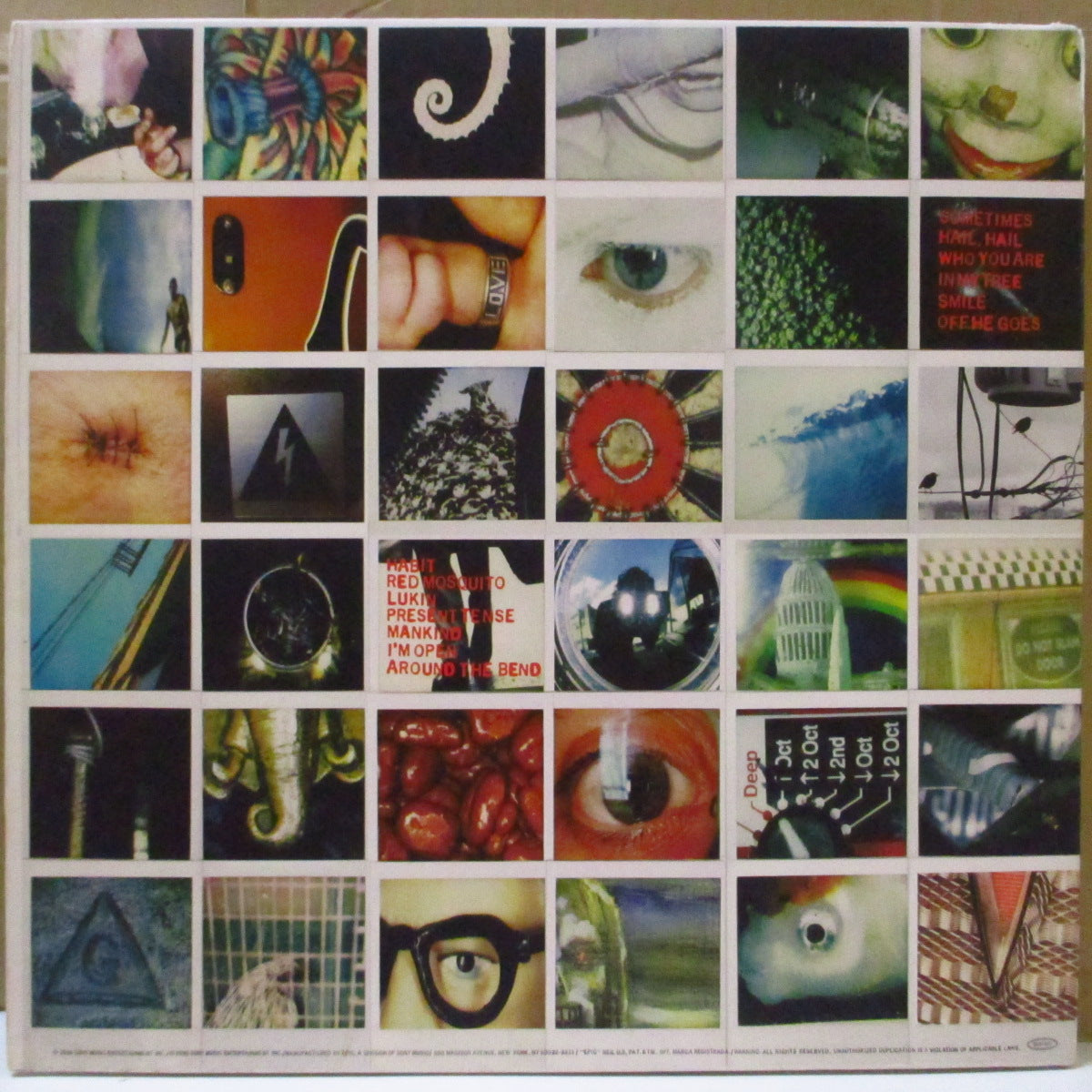 PEARL JAM (パール・ジャム) - No Code (US オリジナル LP+ソフト紙インナー, "C"固紙インサートセット/レアステッカー付き光沢4面見開きジャケ) '96年4thアルバム