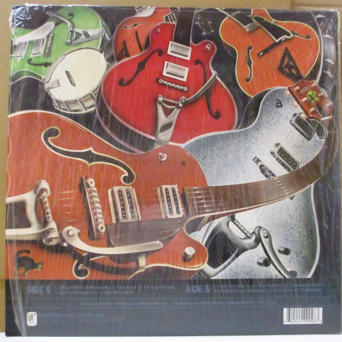 BRIAN SETZER (ブライアン・セッツァー) - Setzer Goes Instru-Mental (US オリジナル「黒盤」 LP/光沢見開きジャケ)