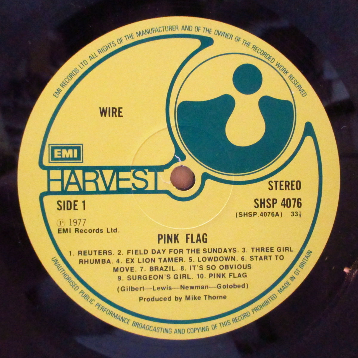 WIRE (ワイヤー) - Pink Flag (UK オリジナル・グリーンラベ LP+固紙インナー) '77年1stアルバム
