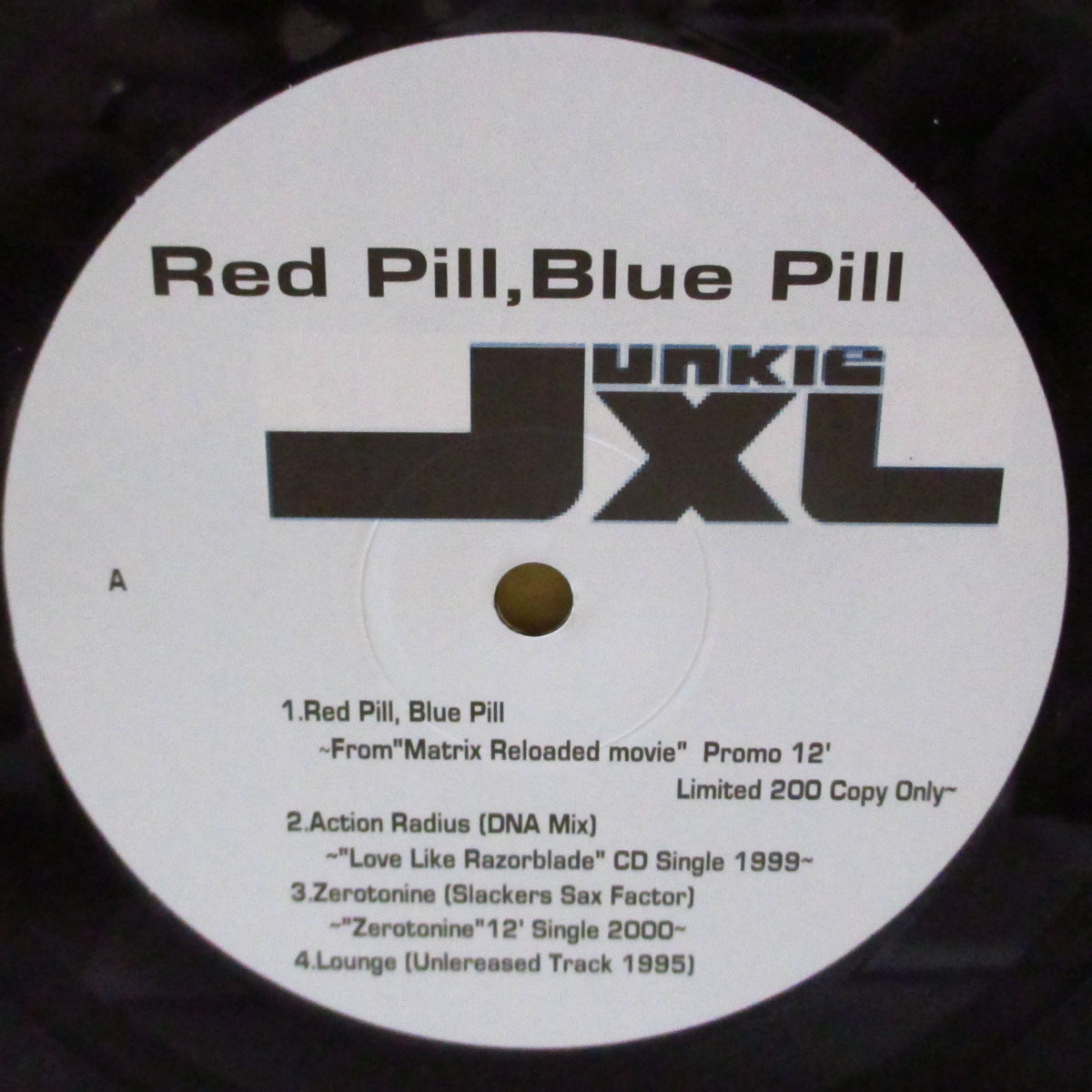 JUNKIE XL (ジャンキーXL) - Red Pill, Blue Pill (EU 限定 LP/レアステッカー付きダイカットスリーブ) レア音源コンピレーション
