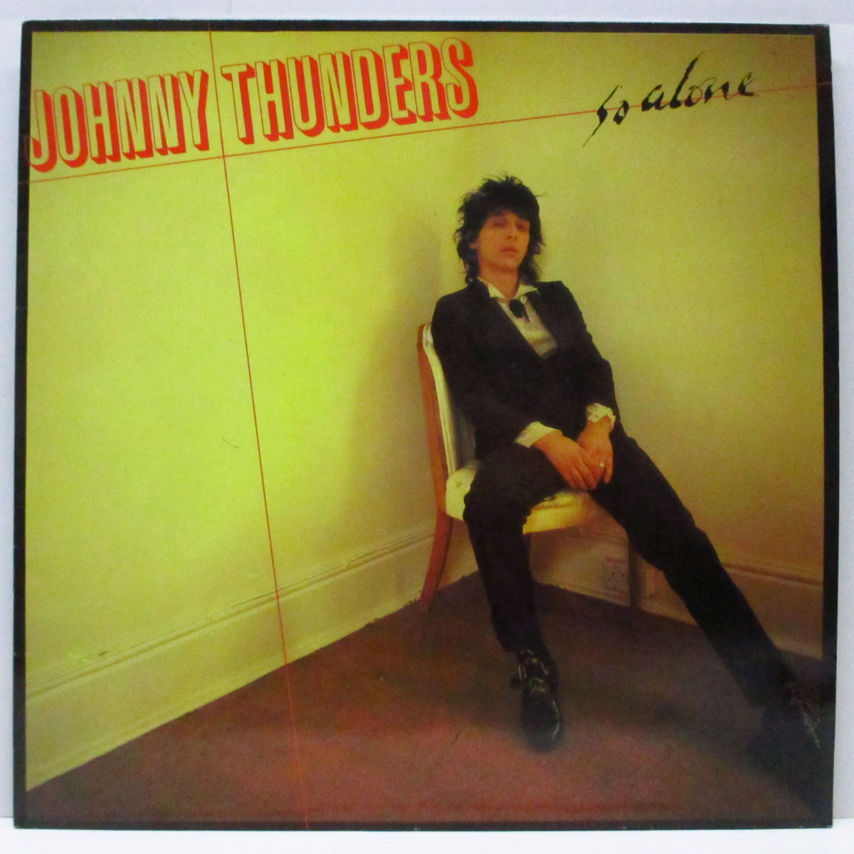 JOHNNY THUNDERS (ジョニー・サンダース) - So Alone (German 80's 再発「赤ラベ」LP+インナー)'78年ファーストソロ!