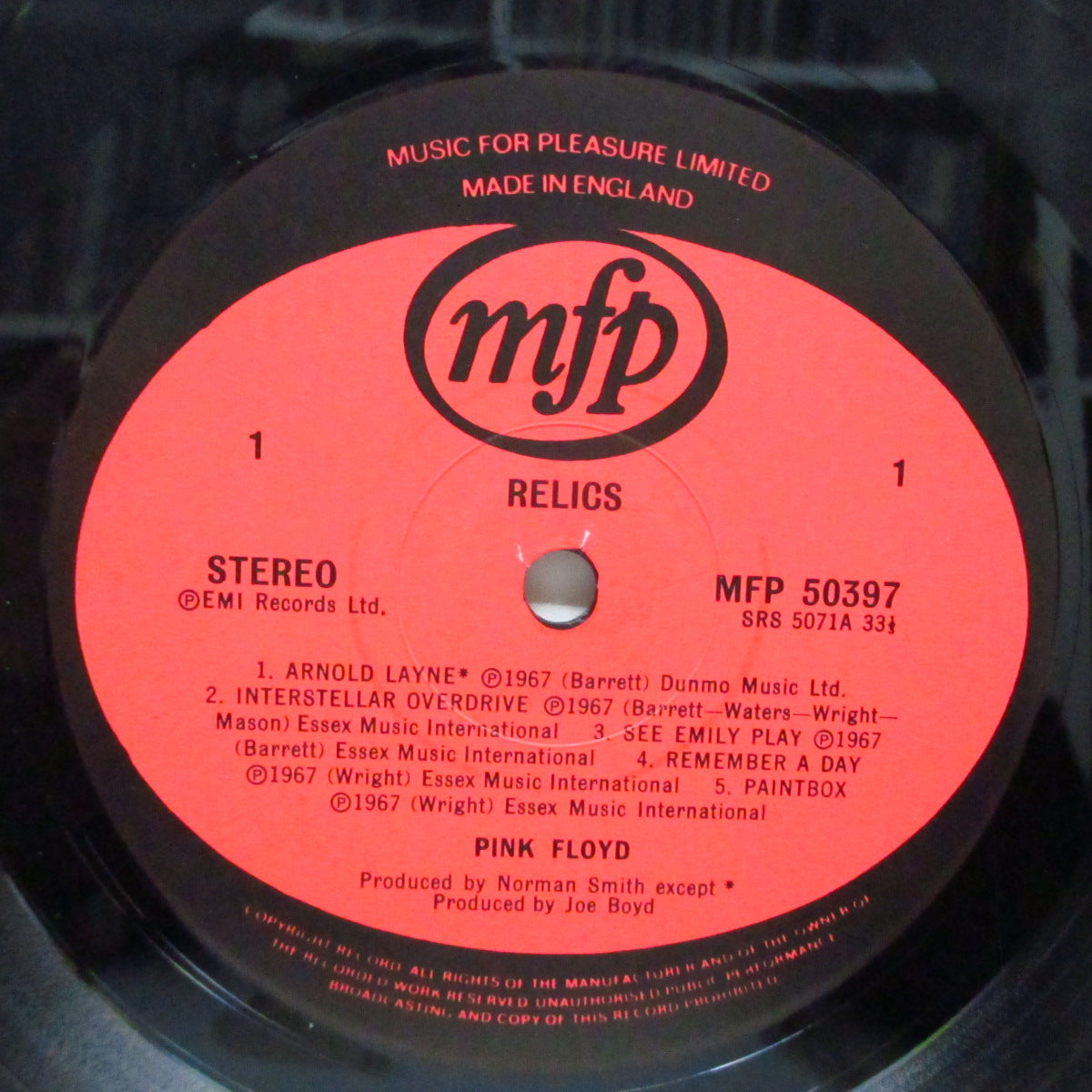 PINK FLOYD (ピンク・フロイド) - Relics (UK '78 再発 ステレオ LP+表面コーティングジャケ/MFP 50397)