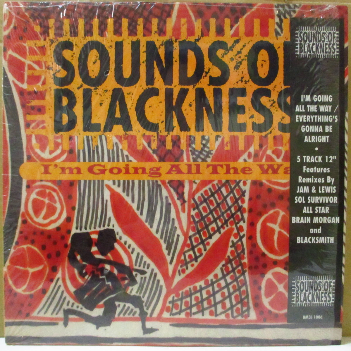 SOUNDS OF BLACKNESS (サウンズ・オブ・ブラックネス) - I'm Going All The Way +4 (Japan オリジナル 12インチ/レアステッカー付き光沢ジャケ) '94年シングル