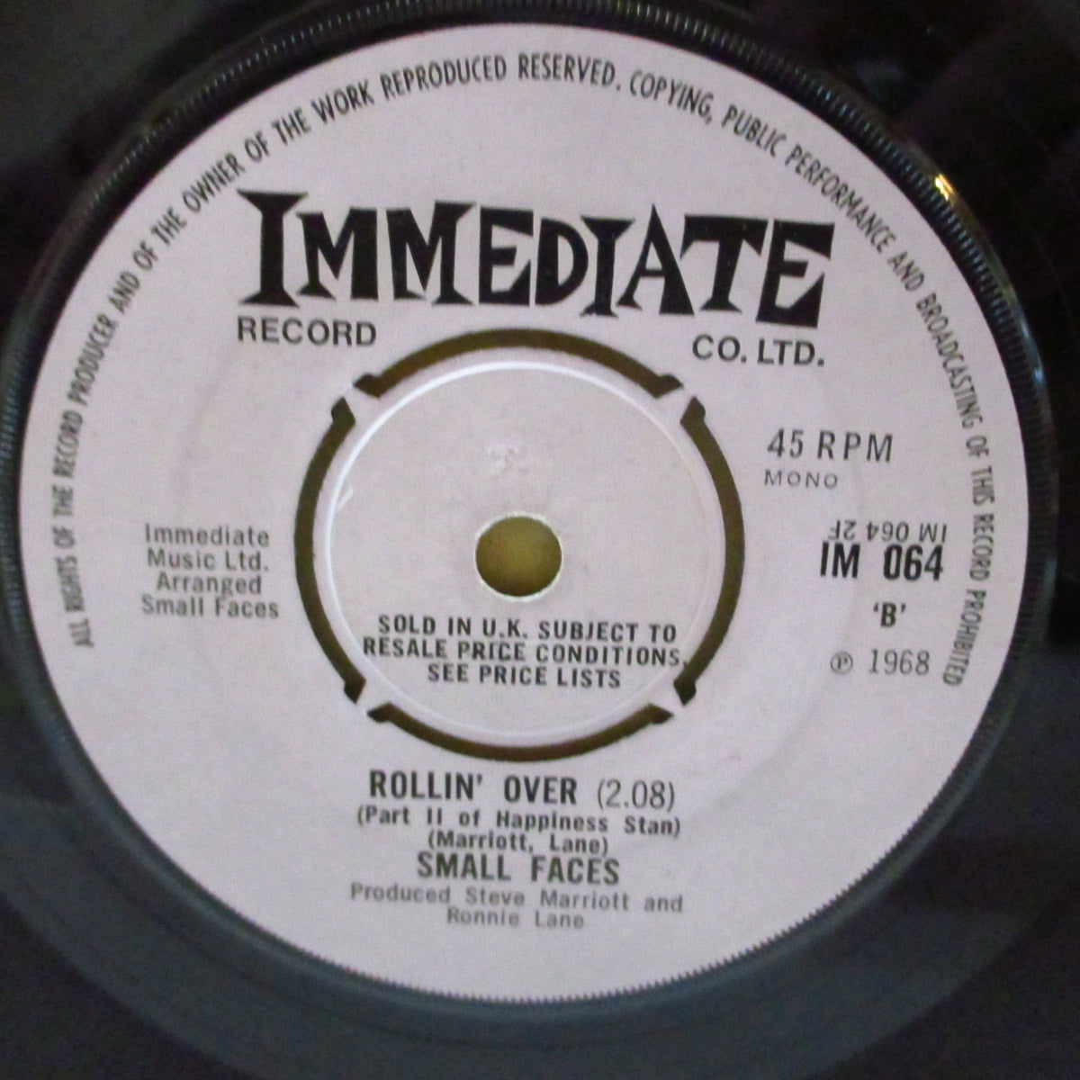 SMALL FACES (スモール・フェイセス) - Lazy Sunday (UK '68 オリジナル「ラウンドセンター」モノラル 7インチ+カンパニースリーブ)