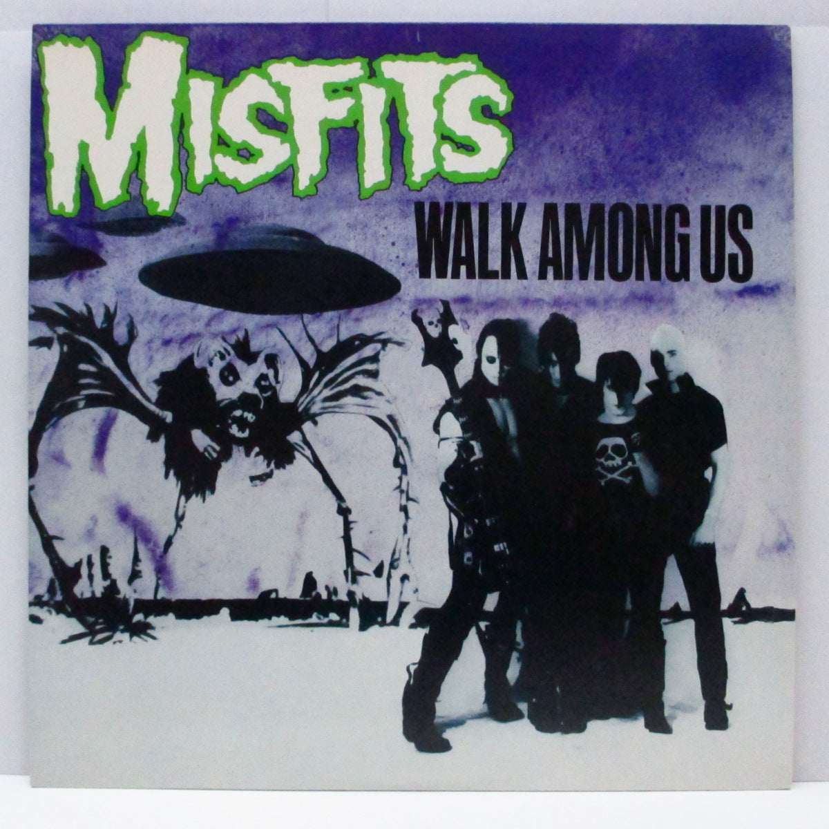 MISFITS (ミスフィッツ) - Walk Among Us (US '88 正規再発「黄ラベ」LP+インナー、紫ジャケ/ 9 25756-1) '82年ファースト!