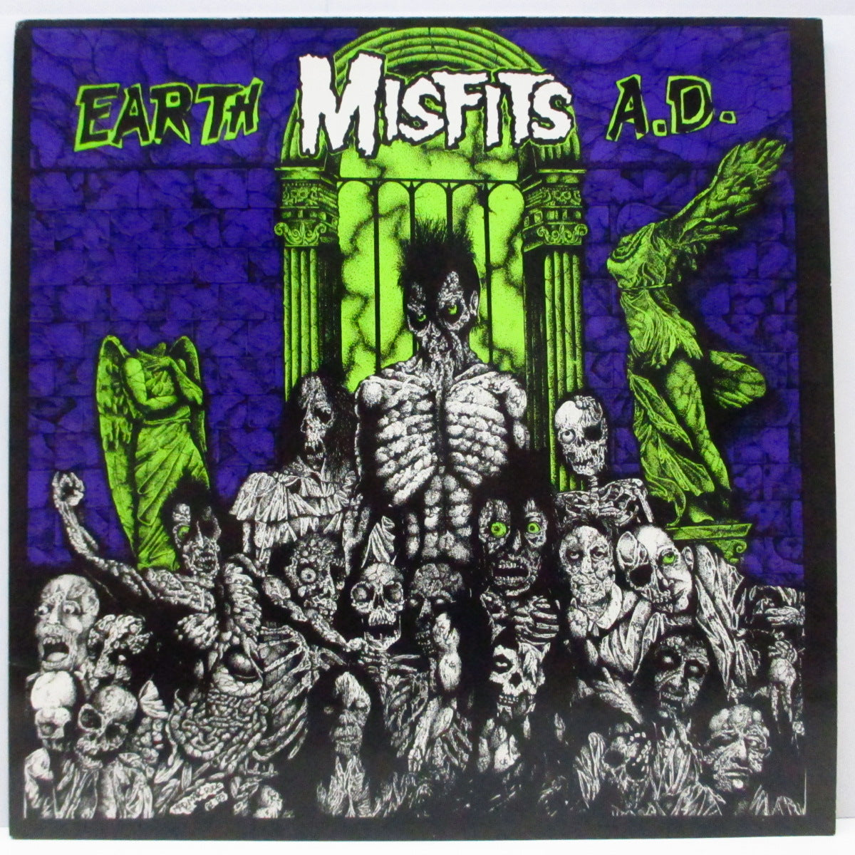 MISFITS (ミスフィッツ) - Earth A.D. / Wolfs Blood (US '86 正規再発「光に透かすと赤茶色盤 」LP/濃い紫ジャケ )