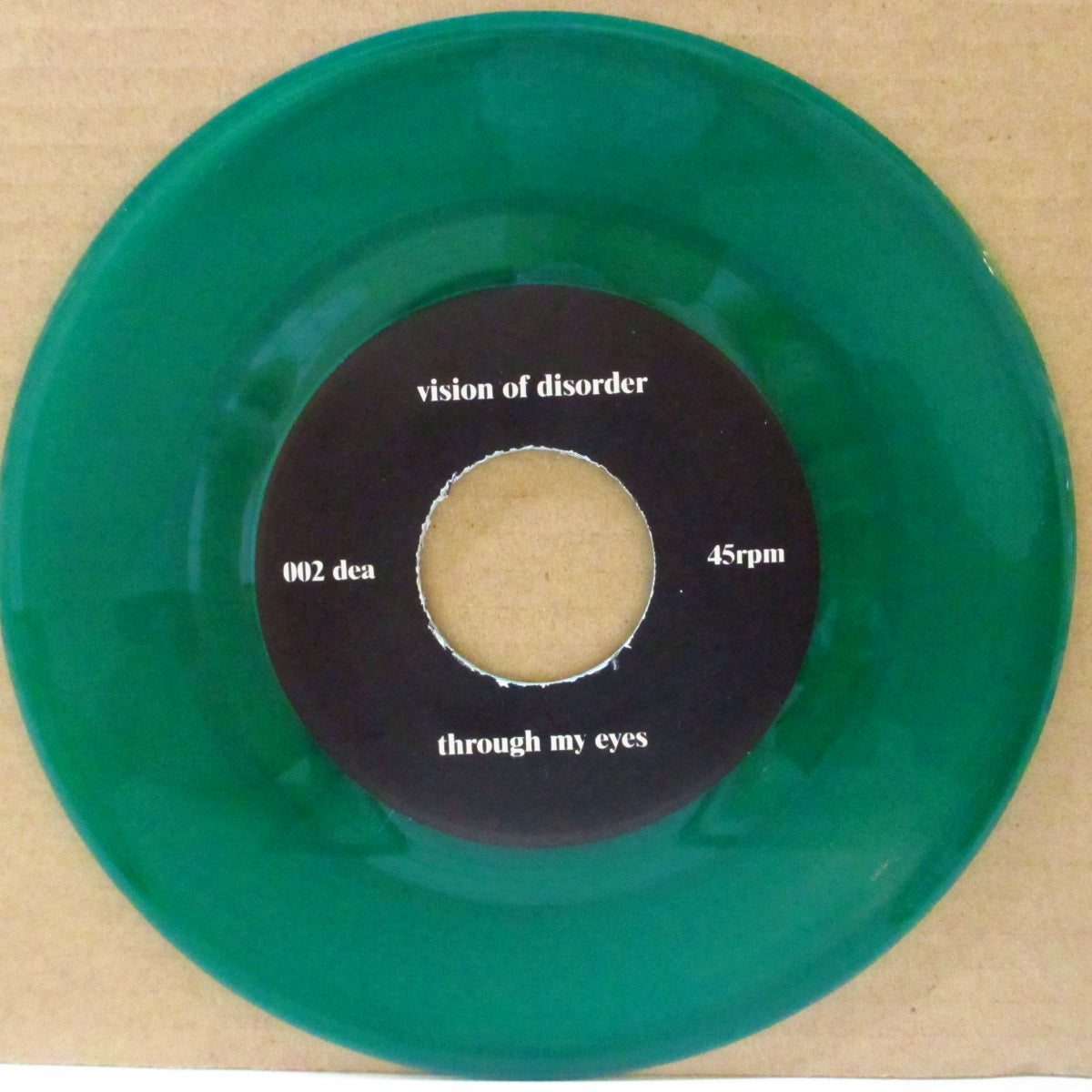 VISION OF DISORDER / ヌンチャク (ヴィジョン・オブ・ディスオーダー / Nunchaku) - Split : Through My Eyes / おお焼き場は命 (Japan '97 限定1,000枚「緑盤」 7インチ/ナンバリング入り光沢固紙ジャケ)