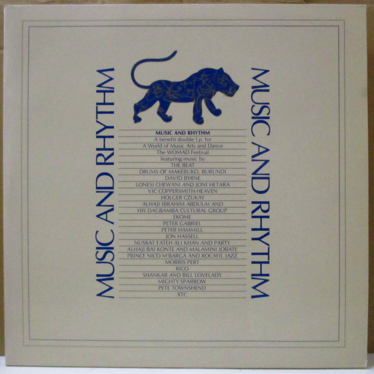 V.A. ('80s UK ロック/ニューウェーブ・ライブ・コンピ) - Music And Rhythm (Japan オリジナル 2xLP+インサート-光沢見開きジャケ/帯欠) WOMAD出演者コンピレーション