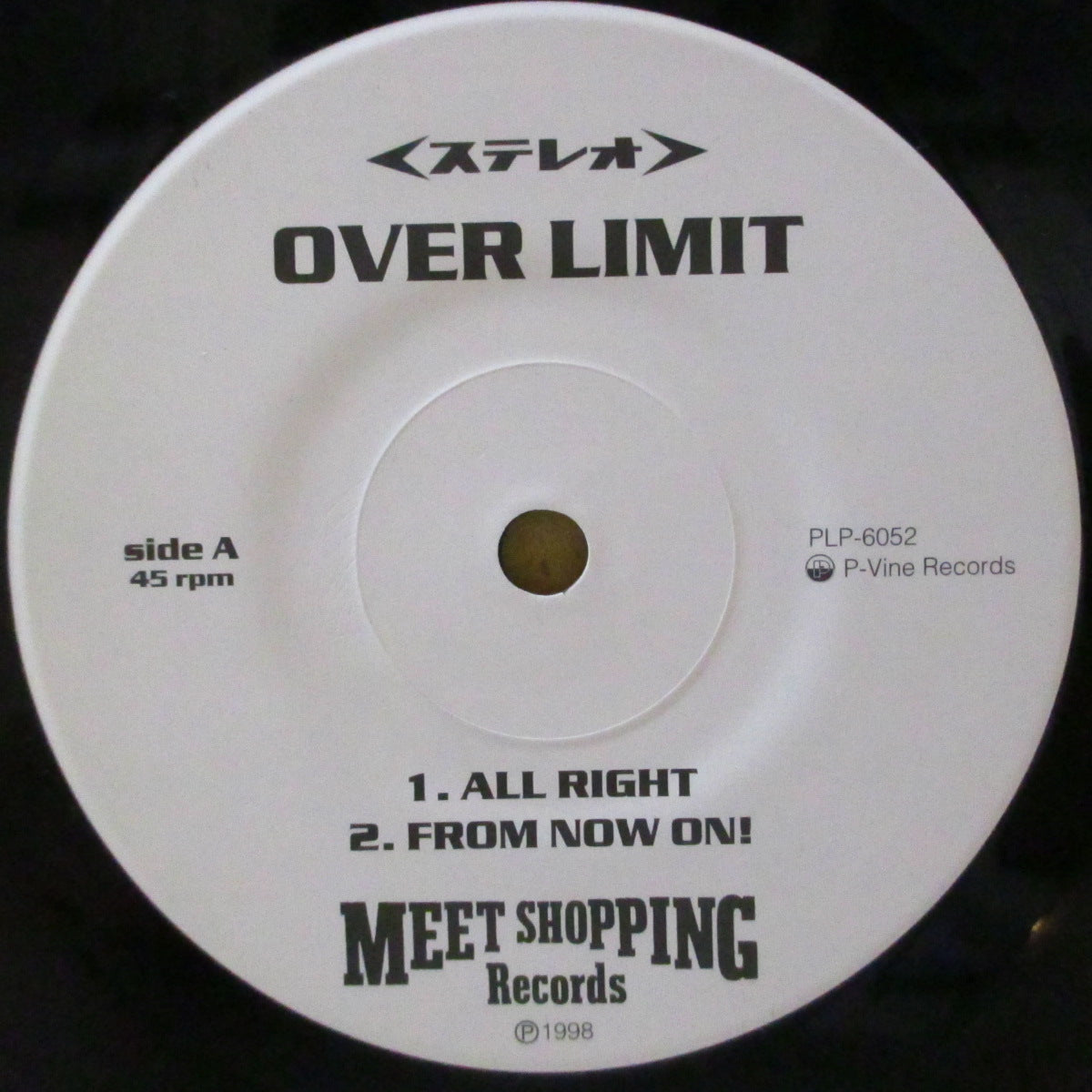 OVER LIMIT (オーバー・リミット) - All Right +3 (Japan '98 オリジナル4曲入り 7インチ/光沢ソフト紙ジャケ)