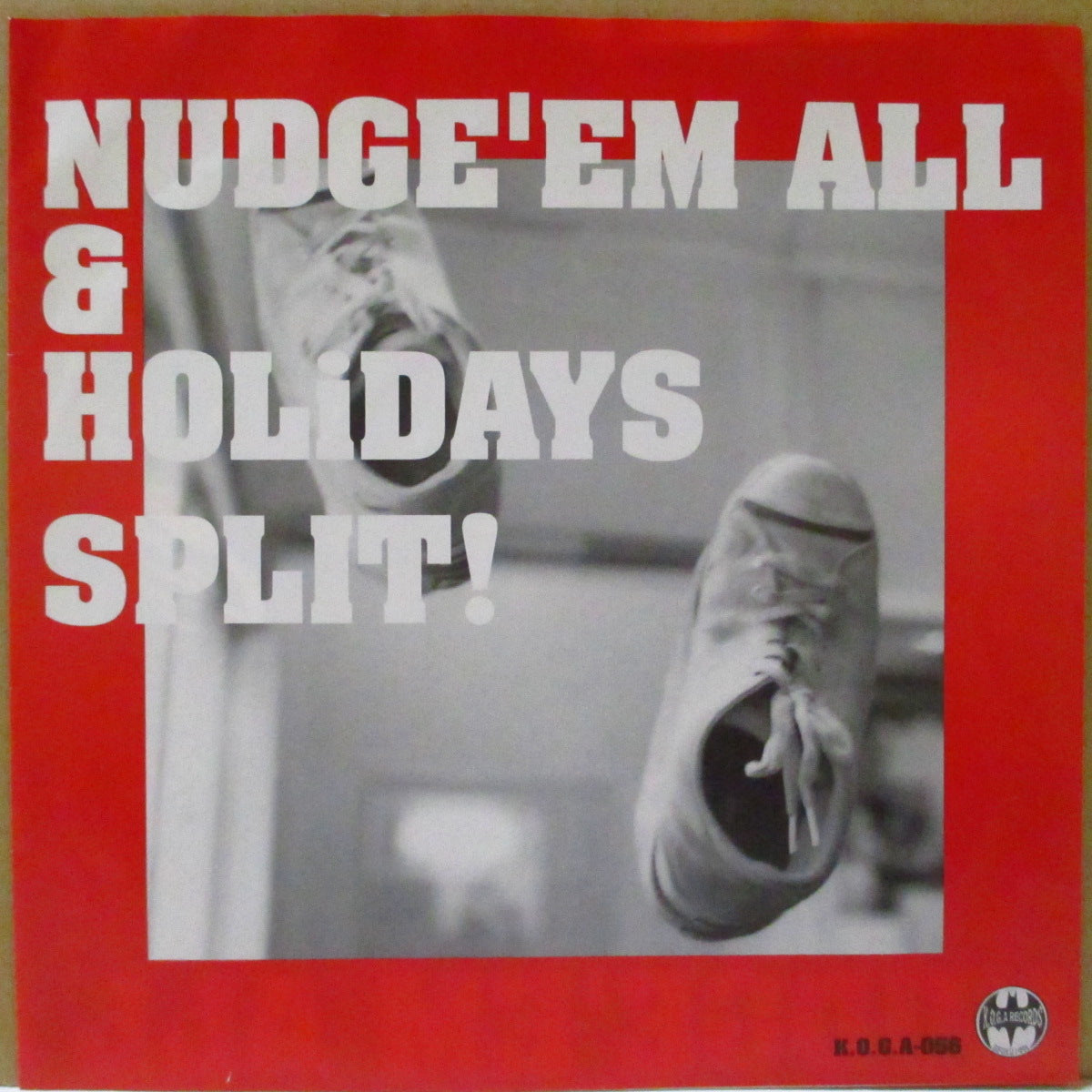 NUDGE'EM ALL & HOLIDAYS (ナッヂエム・オール & ホリディズ) - Split! (Japan '98 限定4曲入り33回転スプリット「クリア紫盤」 7インチ/光沢ソフト紙ジャケ)