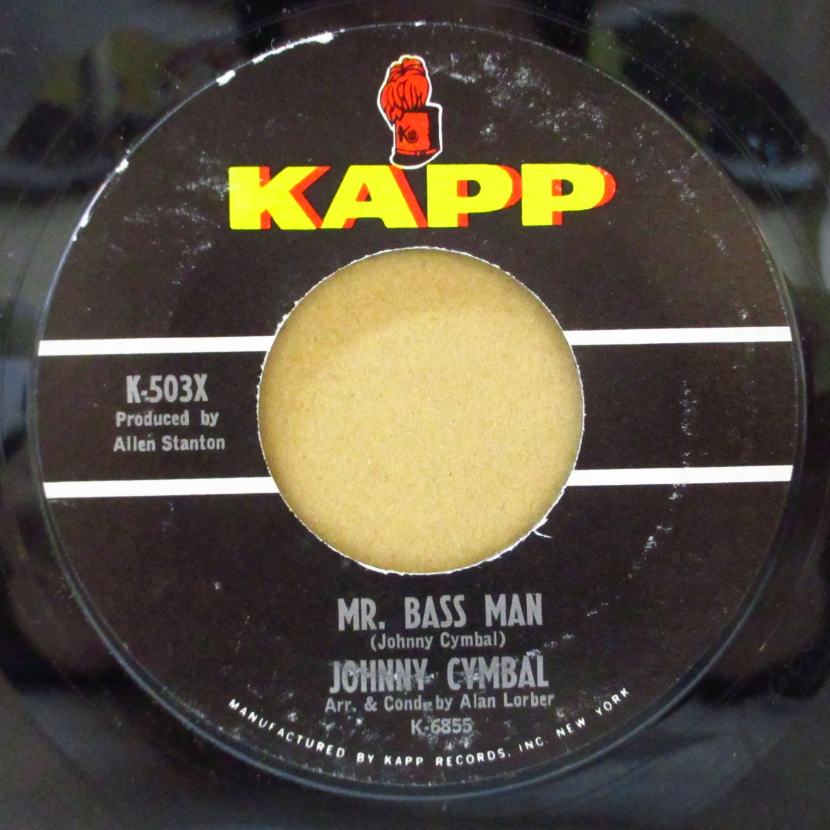 JOHNNY CYMBAL (ジョニー・シンバル) - Mr.Bass Man (US オリジナル 7インチ/スチレン盤バージョン)「ミスター・ベースマン」!
