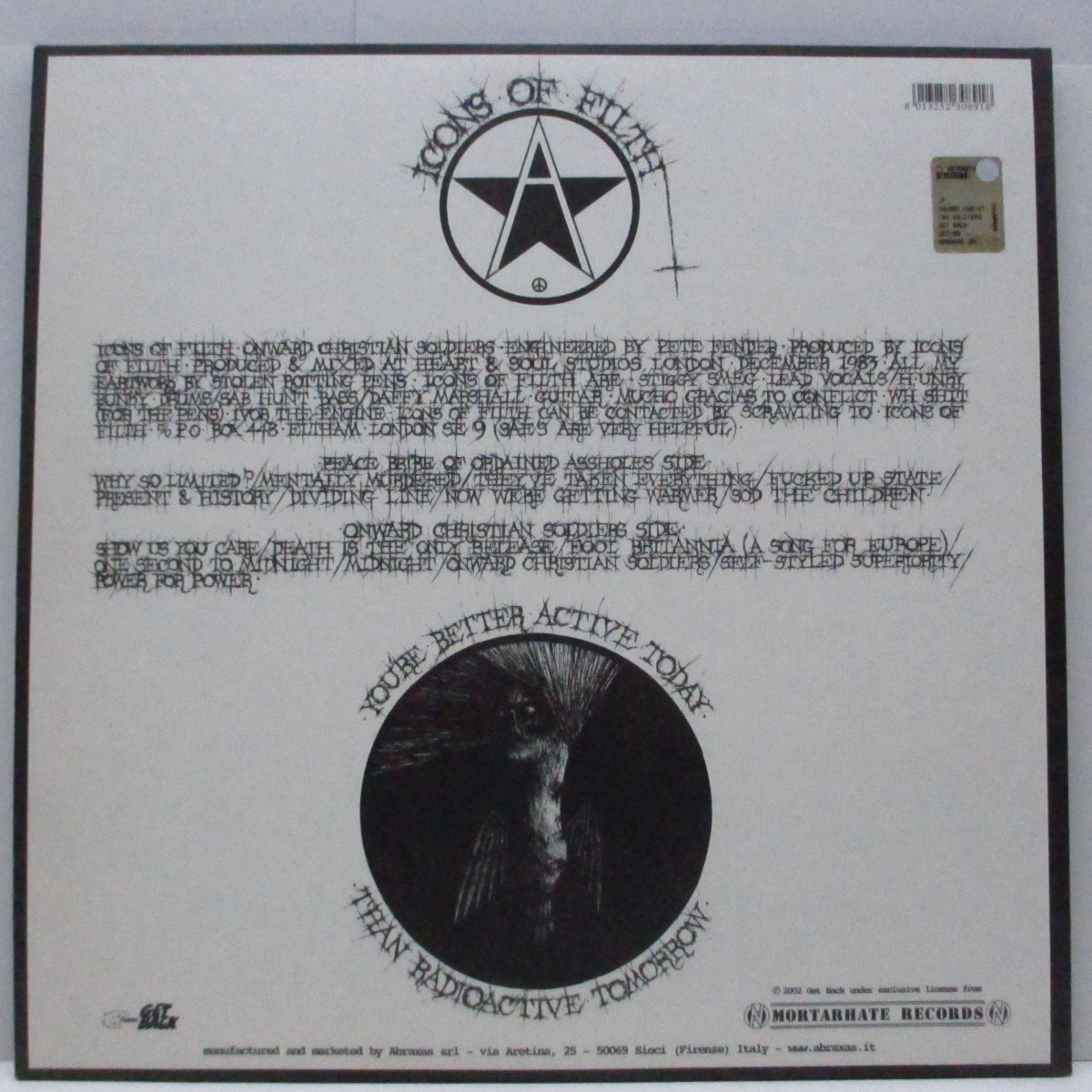 ICONS OF FILTH (アイコンズ・オブ・フィルス) - Onward Christian Soldiers (Italy' 02 再発 LP/見開きジャケ) '84年ファースト!