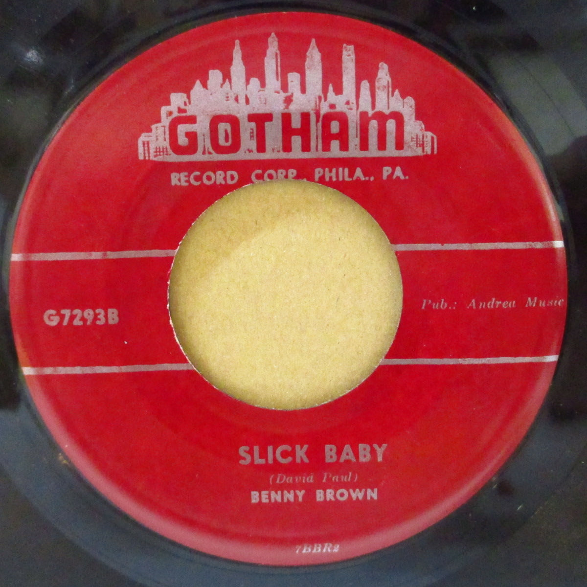 BENNY BROWN (ベニー・ブラウン) - Pappa! / Slick Baby (US '53 オリジナル「黒盤」 7インチ)「ルース・ブラウン/ママ」のアンサーソング替え歌ジャンプR&B 2サイダー!