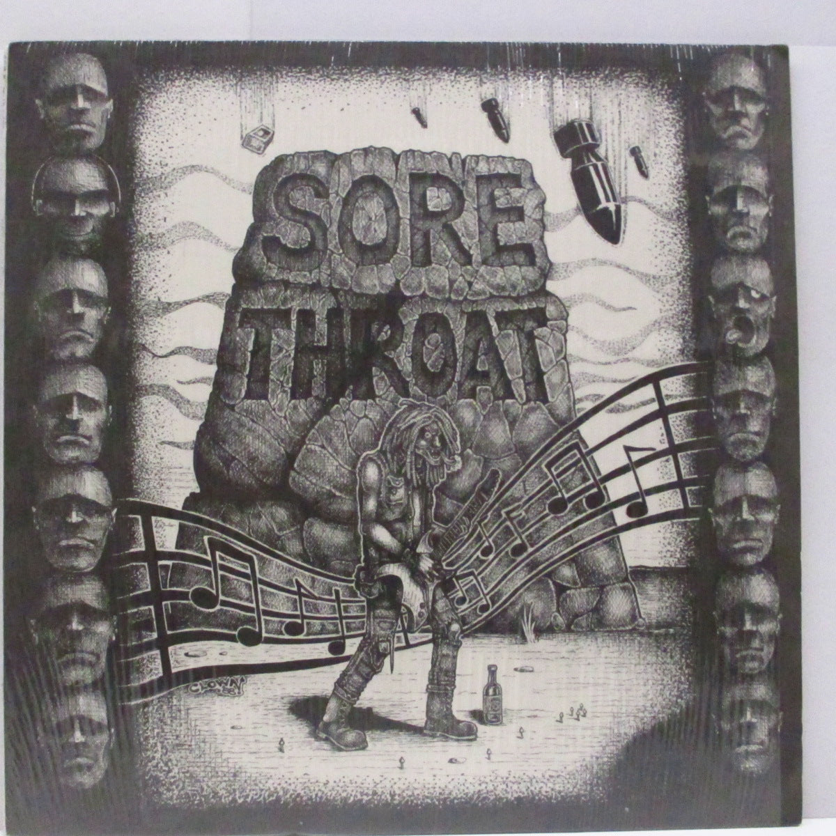 SORE THROAT (ソアー・スロウト) - Unhindered By Talent (US オリジナル LP+インサート)'88年ファースト!