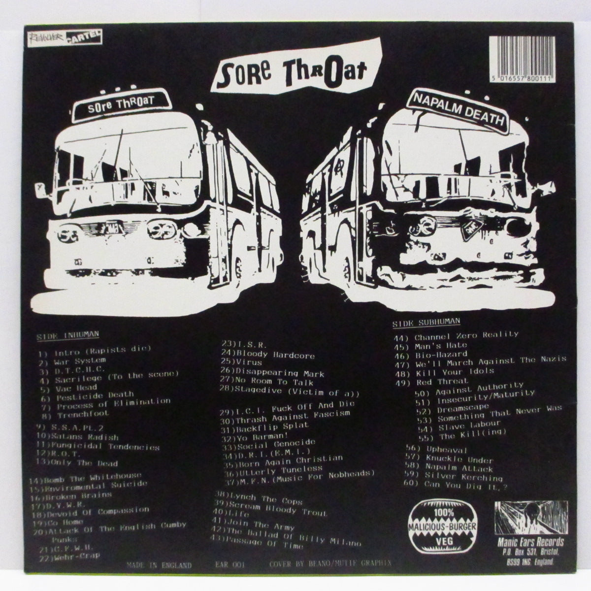 SORE THROAT (ソアー・スロウト) - Never Mind The Napalm Here's Sore Throat (UK オリジナル LP) '89年サード!