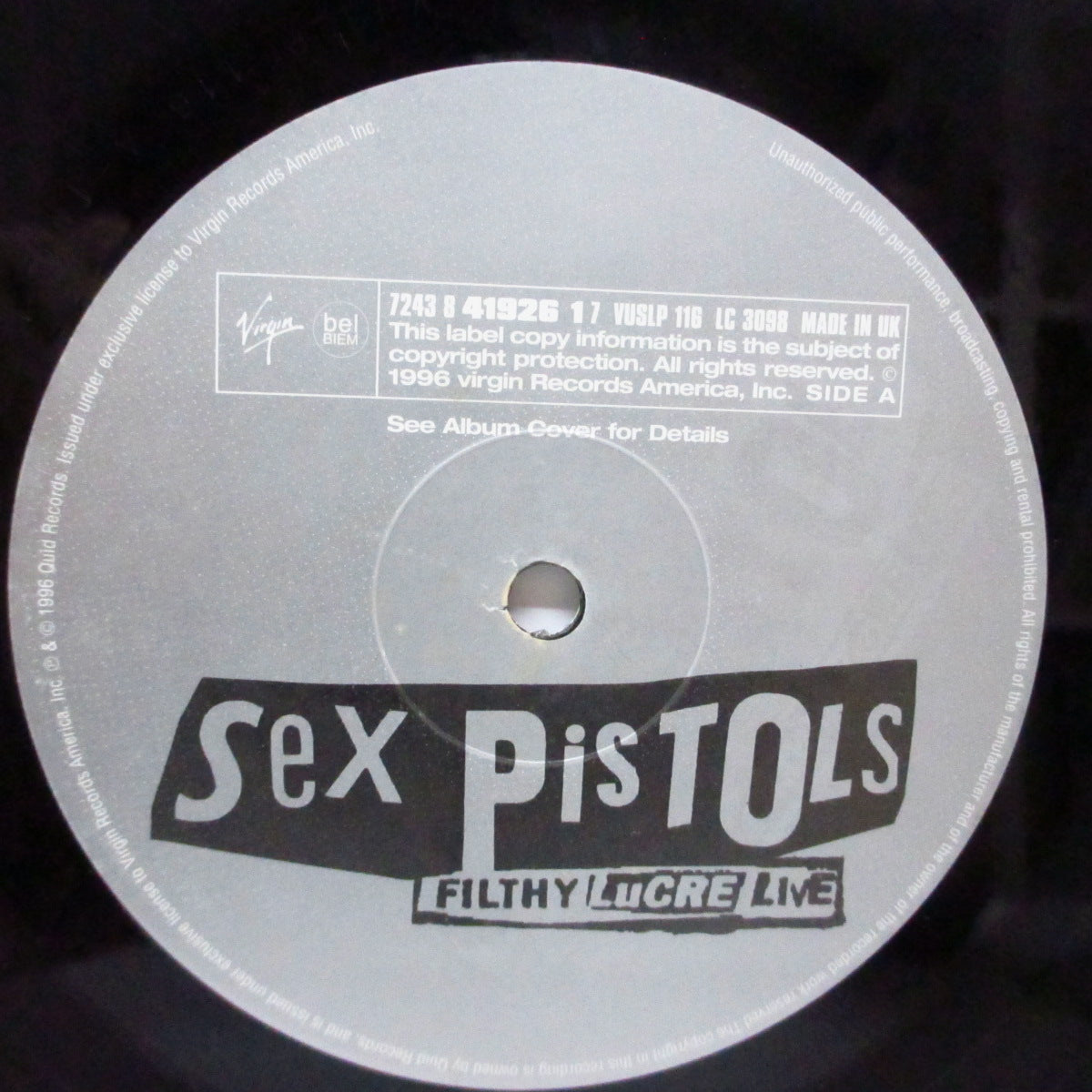 SEX PISTOLS (セックス・ピストルズ) - Filthy Lucre Live (UK オリジナル LP+インナー)'96年フィンズベリーパーク !