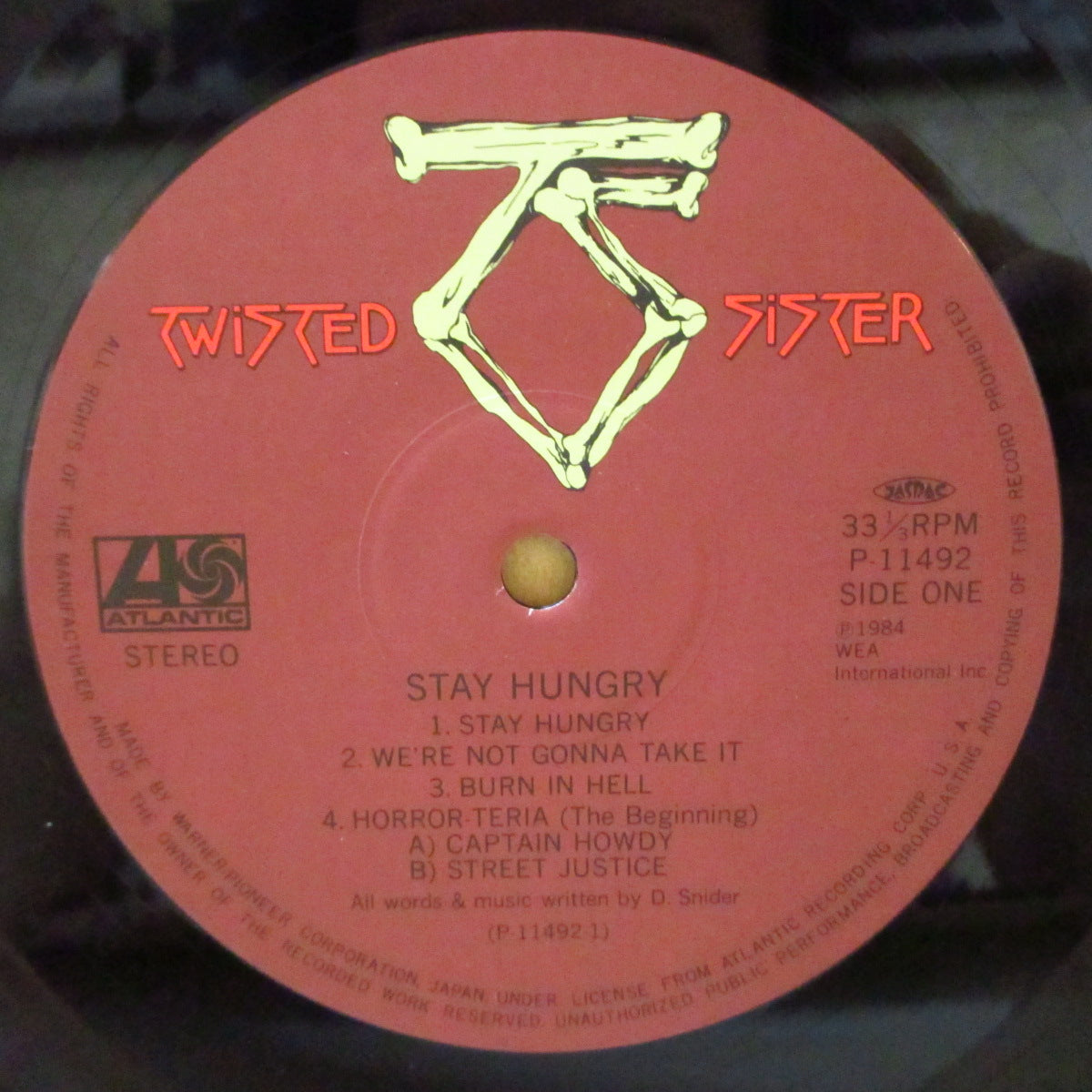 TWISTED SISTER (トゥイステッド・シスター ) - Stay Hungry (Japan オリジナル LP+帯, 2xインサート) '84年3rdアルバム