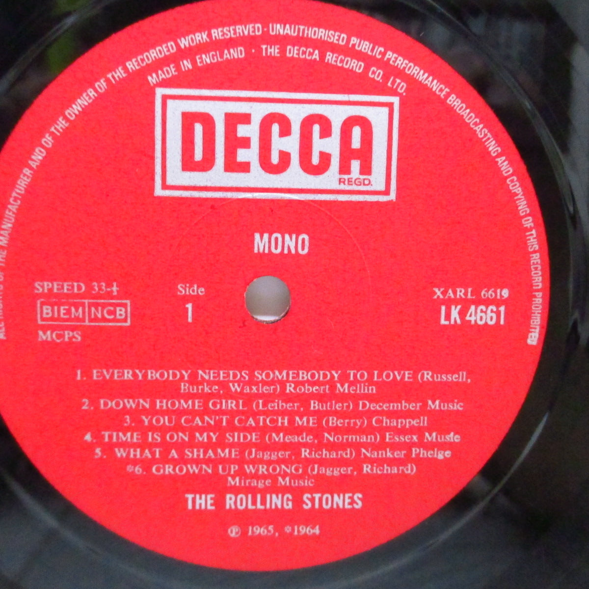 ROLLING STONES (ローリング・ストーンズ) - No.2 (UK '74 再発「Boxロゴ / 赤ラベモノラル」LP/「Blind Man」無修正表面コーティングジャケ)