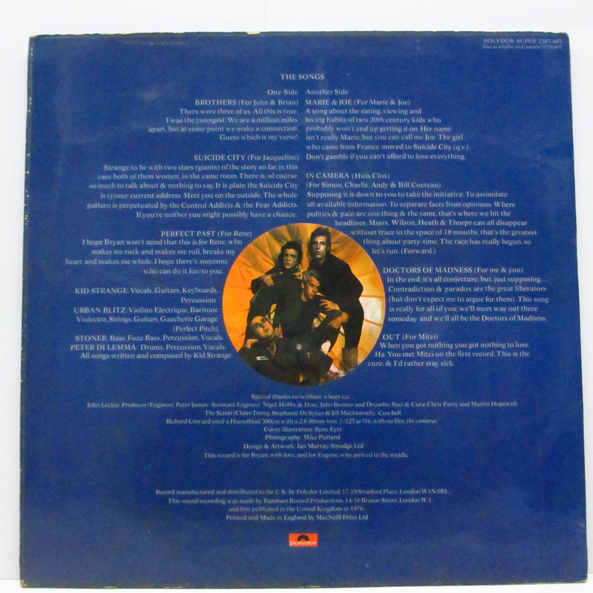 DOCTORS OF MADNESS (ドクターズ・オブ・マッドネス) - Figments Of Emancipation (UK オリジナル LP+インナー/表面コーティングジャケ)
