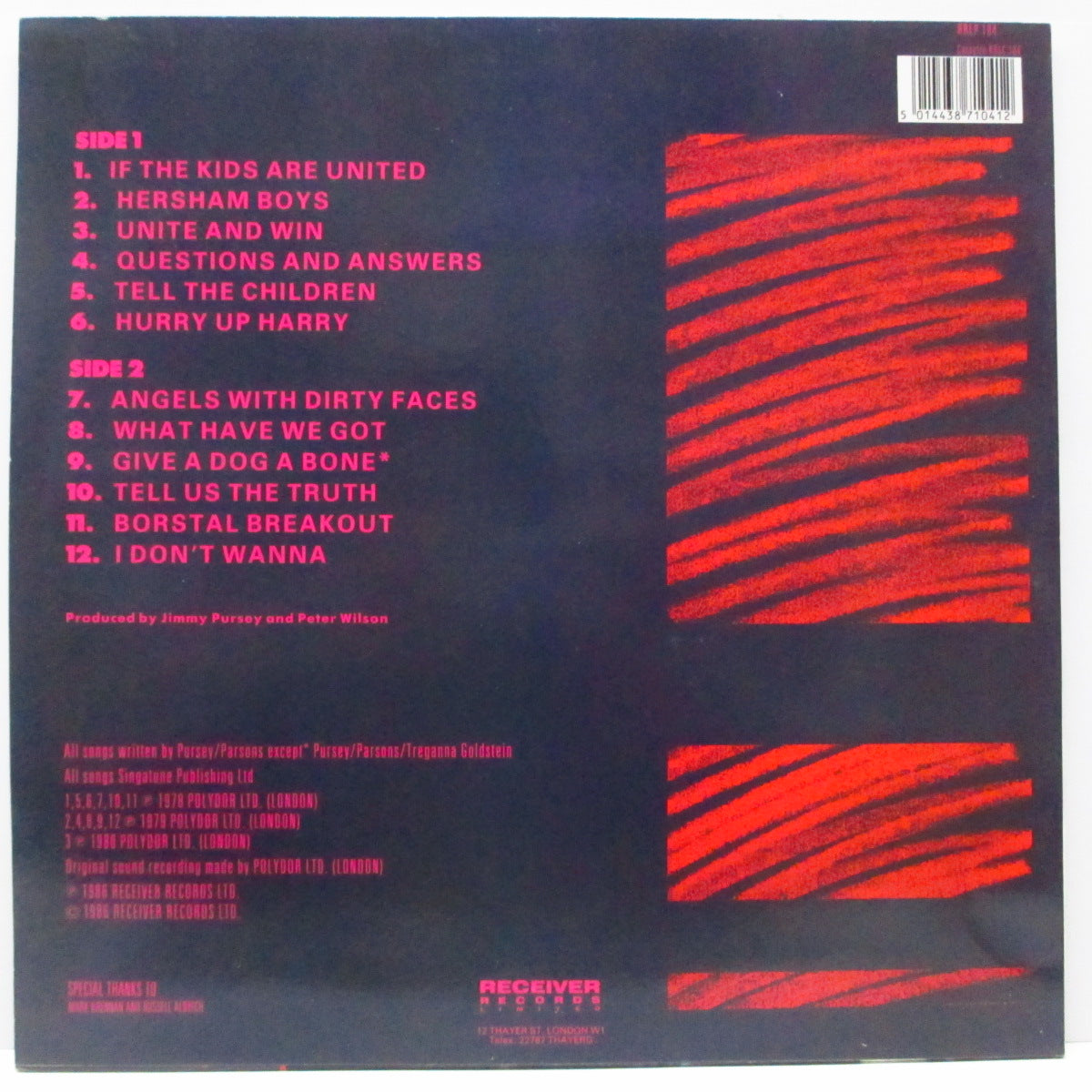SHAM 69 (シャム 69) - The Best Of Sham 69 : Angels With Durty Faces (UK オリジナル「白ラベ」LP)