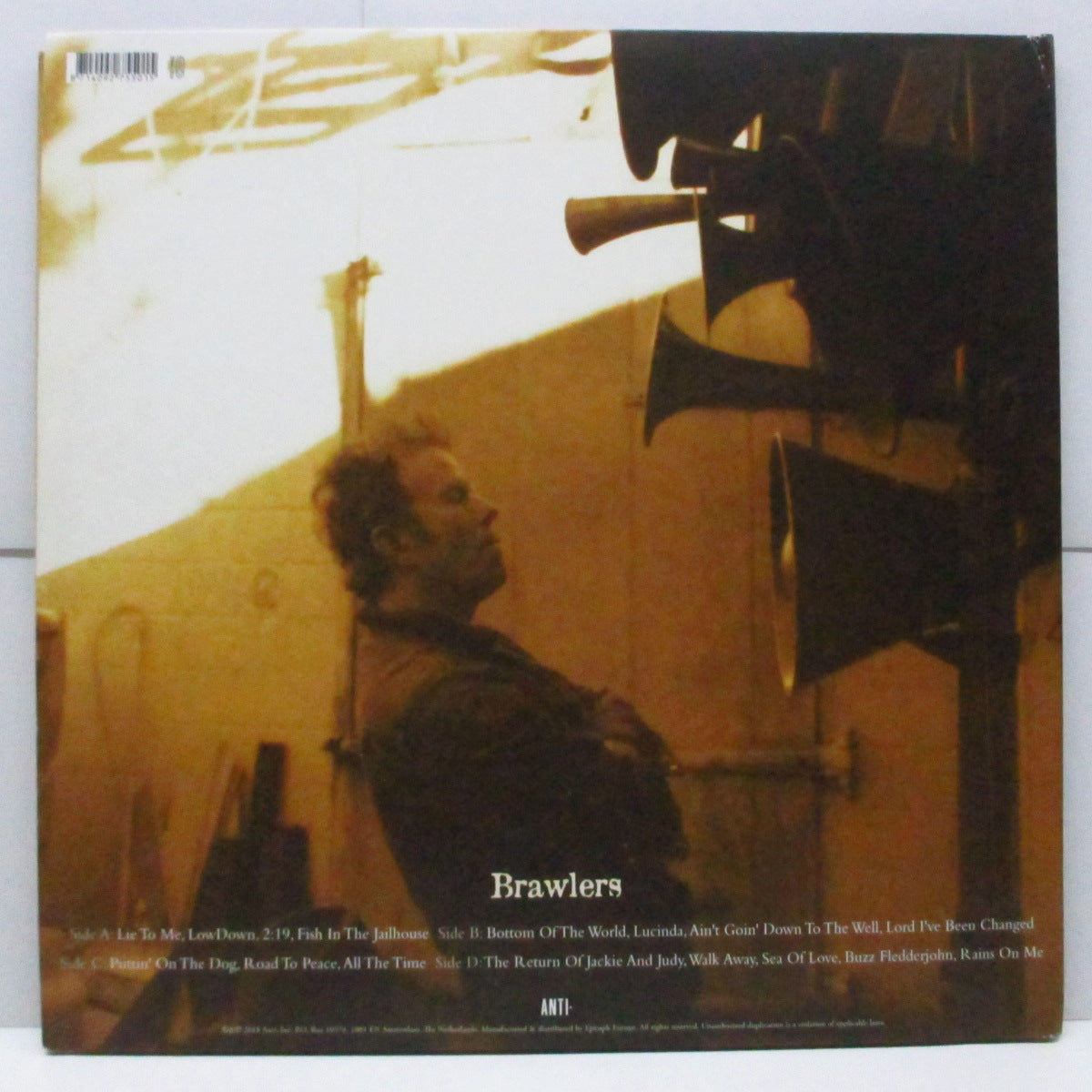 TOM WAITS (トム・ウェイツ) - Brawlers (EU '18 レコードストア・デイ 限定再発「180g ブルーヴァイナル」 2xLP+インナー/見開ジャケ)