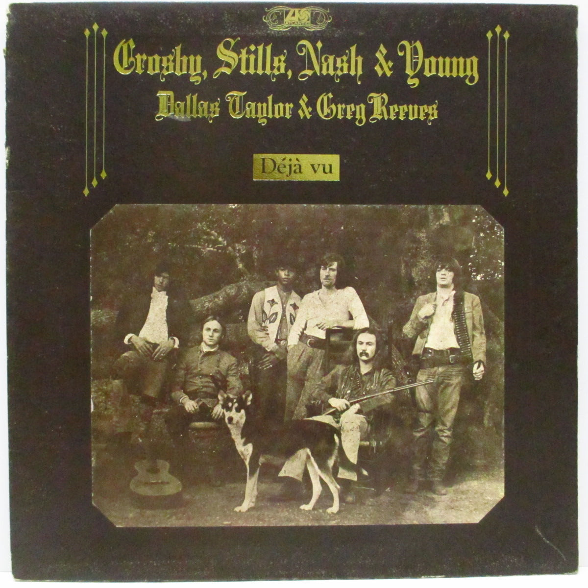 CROSBY,STILLS,NASH & YOUNG (クロスビー・スティルス・ナッシュ&ヤング) - Deja Vu (1st) (UK '71セカンドプレス「オレンジ&プラム・ラベ」LP/ざら紙見開きジャケ)「Goldhill /Giving Room /Guerilla /Kinney /Flamingo」出版ラベ