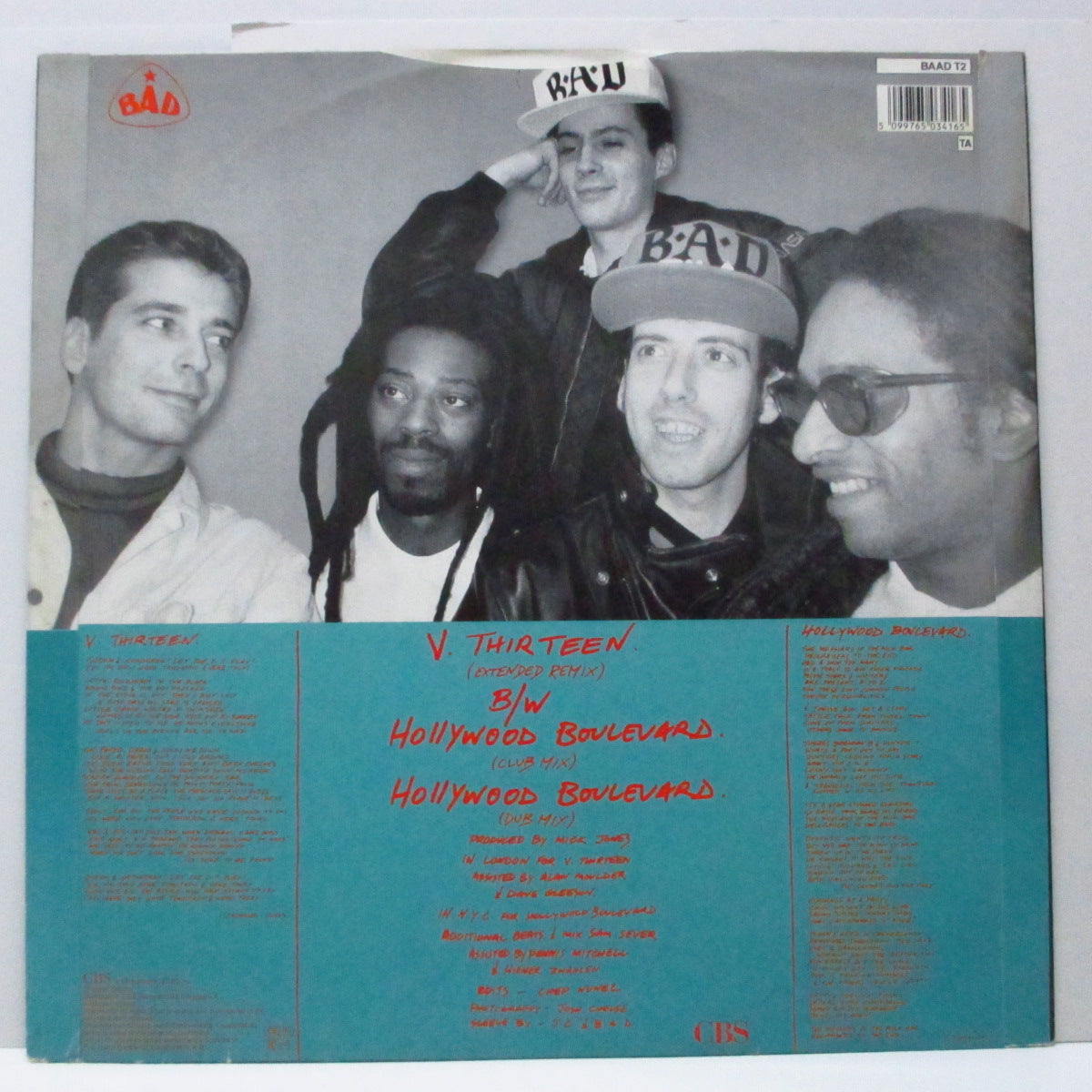 BIG AUDIO DYNAMITE (ビッグ・オーディオ・ダイナマイト) - V. Thirteen : Extended Remix +2 (UK オリジナル 12"+レア初回限定「BAD V13 ステンシル」)