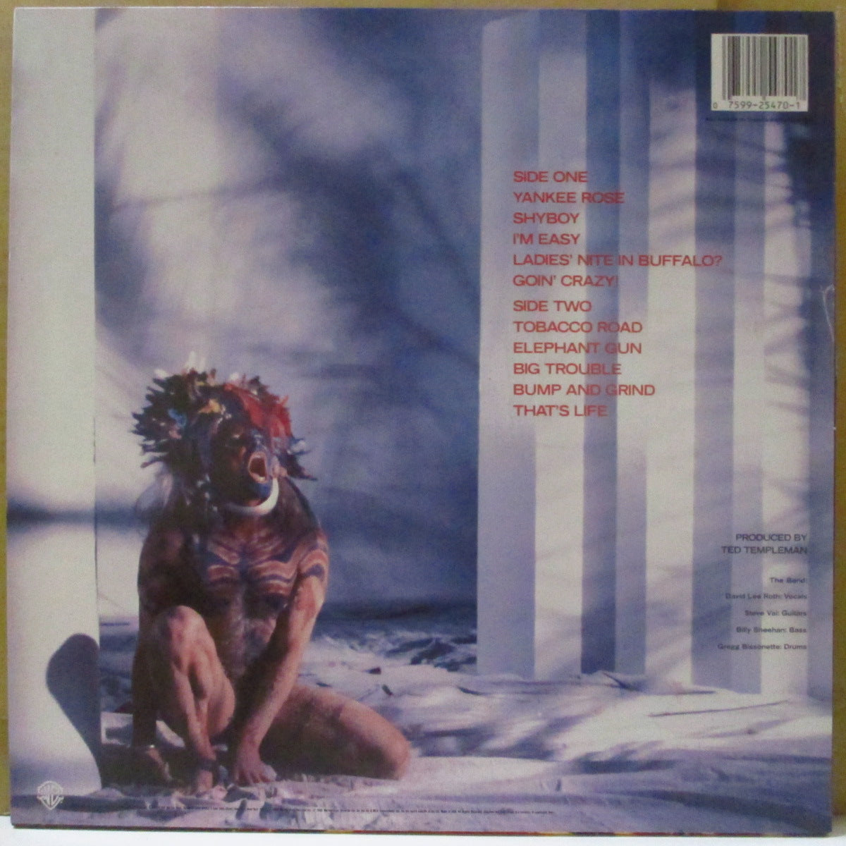 DAVID LEE ROTH (デイヴィッド・リー・ロス) - Eat 'Em And Smile (US オリジナル LP+ソフト紙インナー/バーコードあり光沢ジャケ) '86年1stソロアルバム