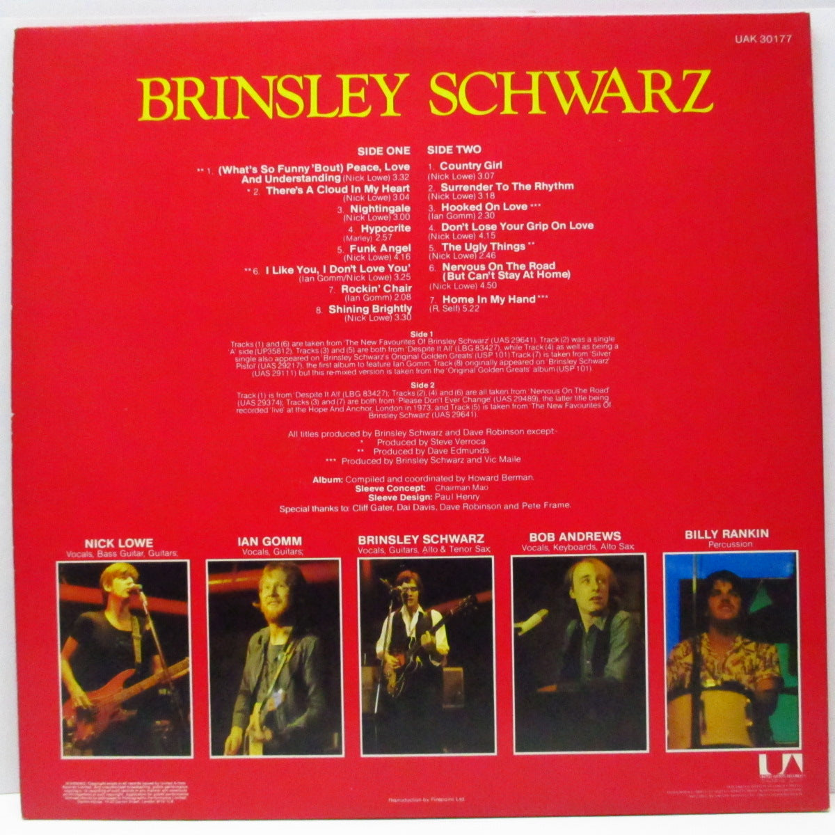 BRINSLEY SCHWARZ (ブリンズリー・シュウォーツ) - Fifteen Thoughts Of Brinsley Schwarz (UK オリジナル LP/見開ジャケ) コンピレーション!
