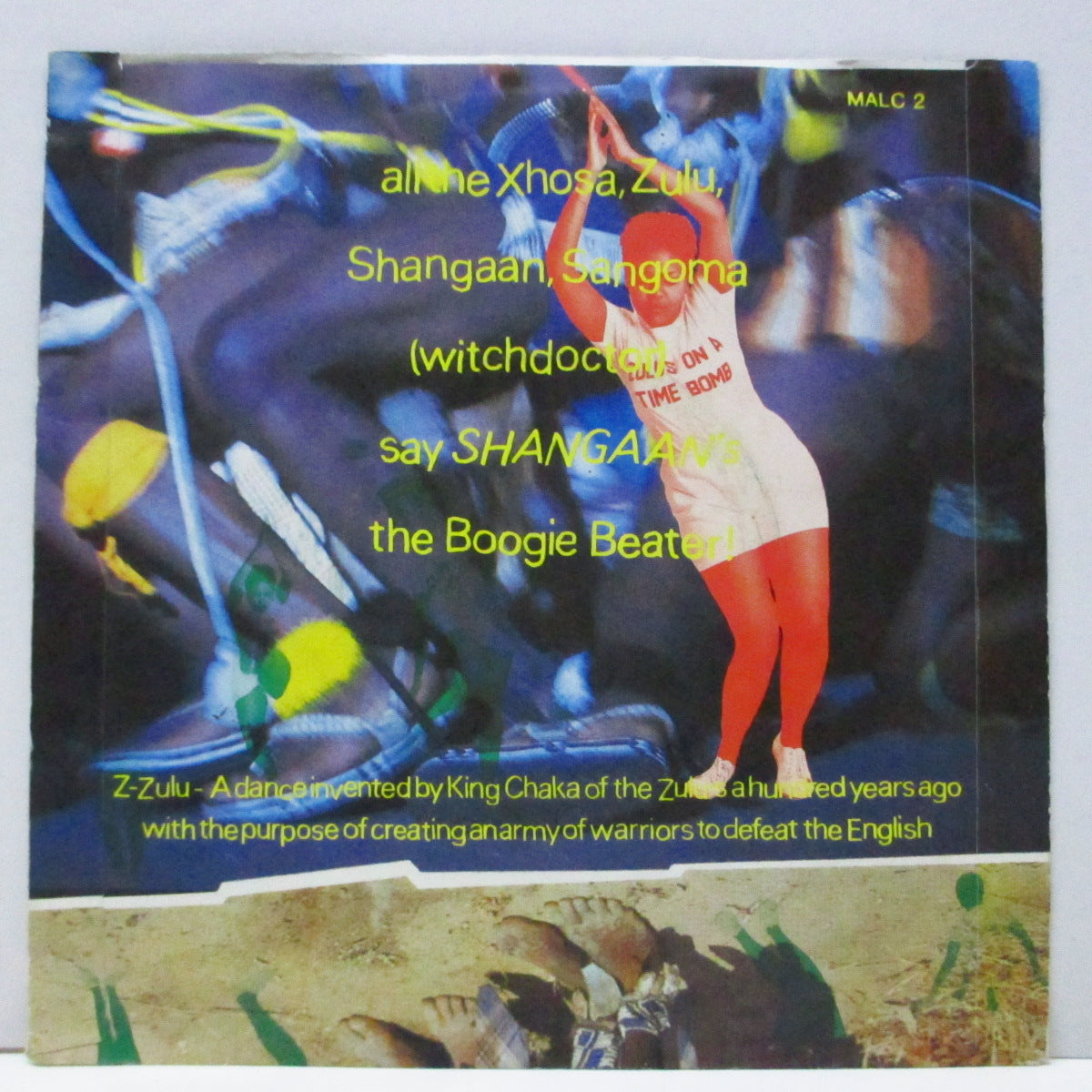 MALCOLM McLAREN With The McLarenettes (マルコム・マクラーレン・ウィズ・ザ ・マクラーネッツ) - Soweto / Zulu's On A Time Bomb (UK オリジナル「緑ラベ」フラットセンター 7"/光沢ジャケ)