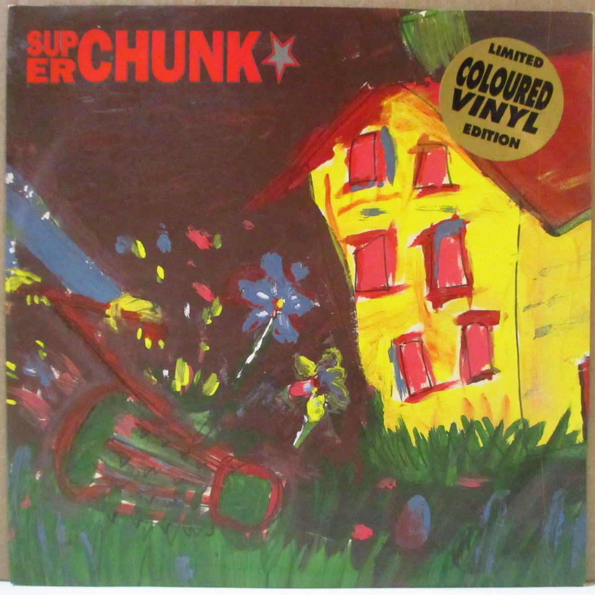 SUPERCHUNK (スーパーチャンク) - Mower (German 限定「クリアオレンジヴァイナル」 7インチ+レアステッカー付き光沢ジャケ)