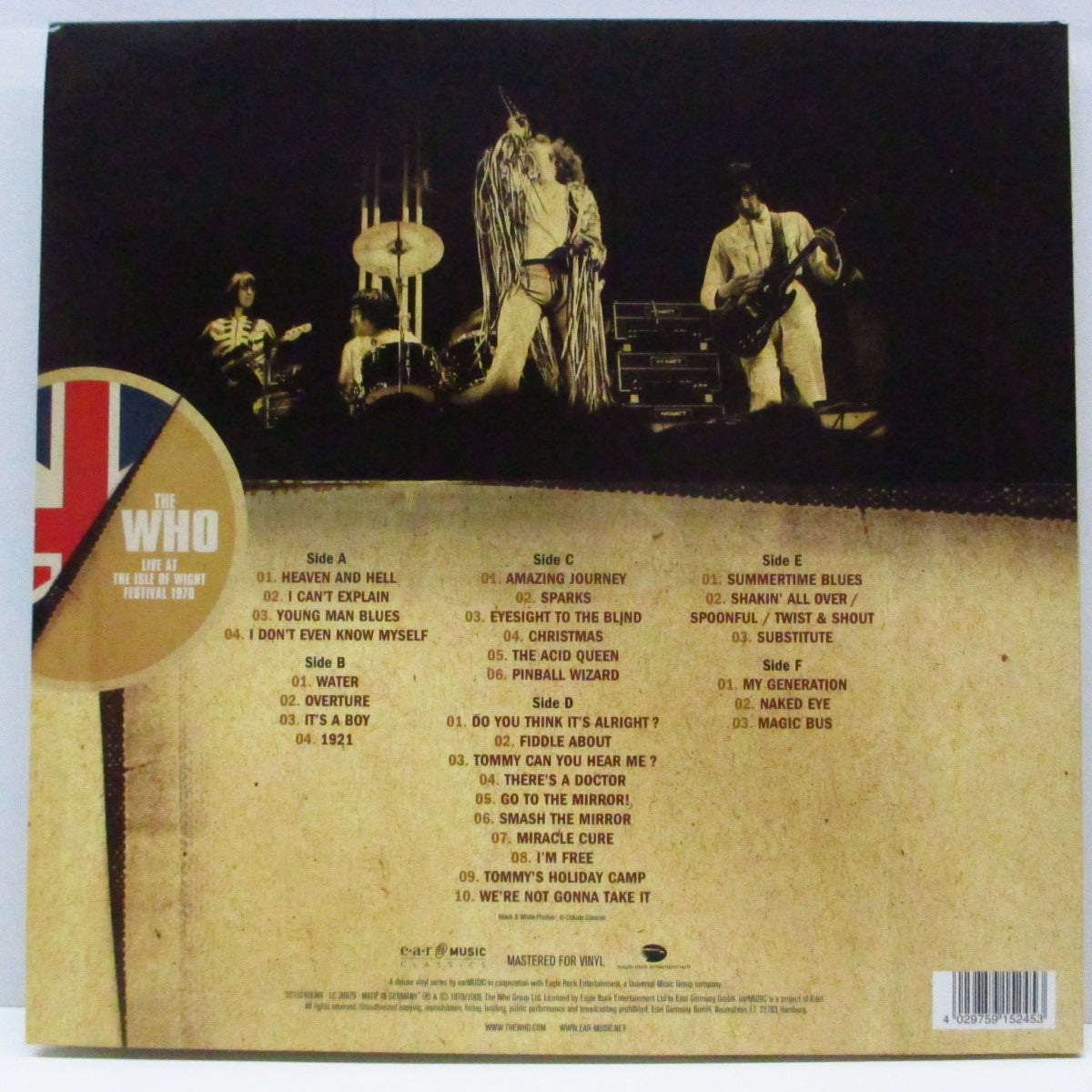 WHO (フー) - Live At The Isle Of Wight Festival 1970 (UK '20 限定再発「オレンジヴァイナル」3xLP+インナー/見開ジャケ)セインズベリー限定エディション!