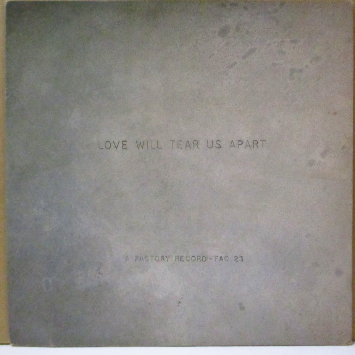 JOY DIVISION (ジョイ・ディヴィジョン) - Love Will Tear Us Apart +2 (US '81 オリジナル「光に透かすとクリアグレイVINYL」7インチ+光沢固紙ジャケ)