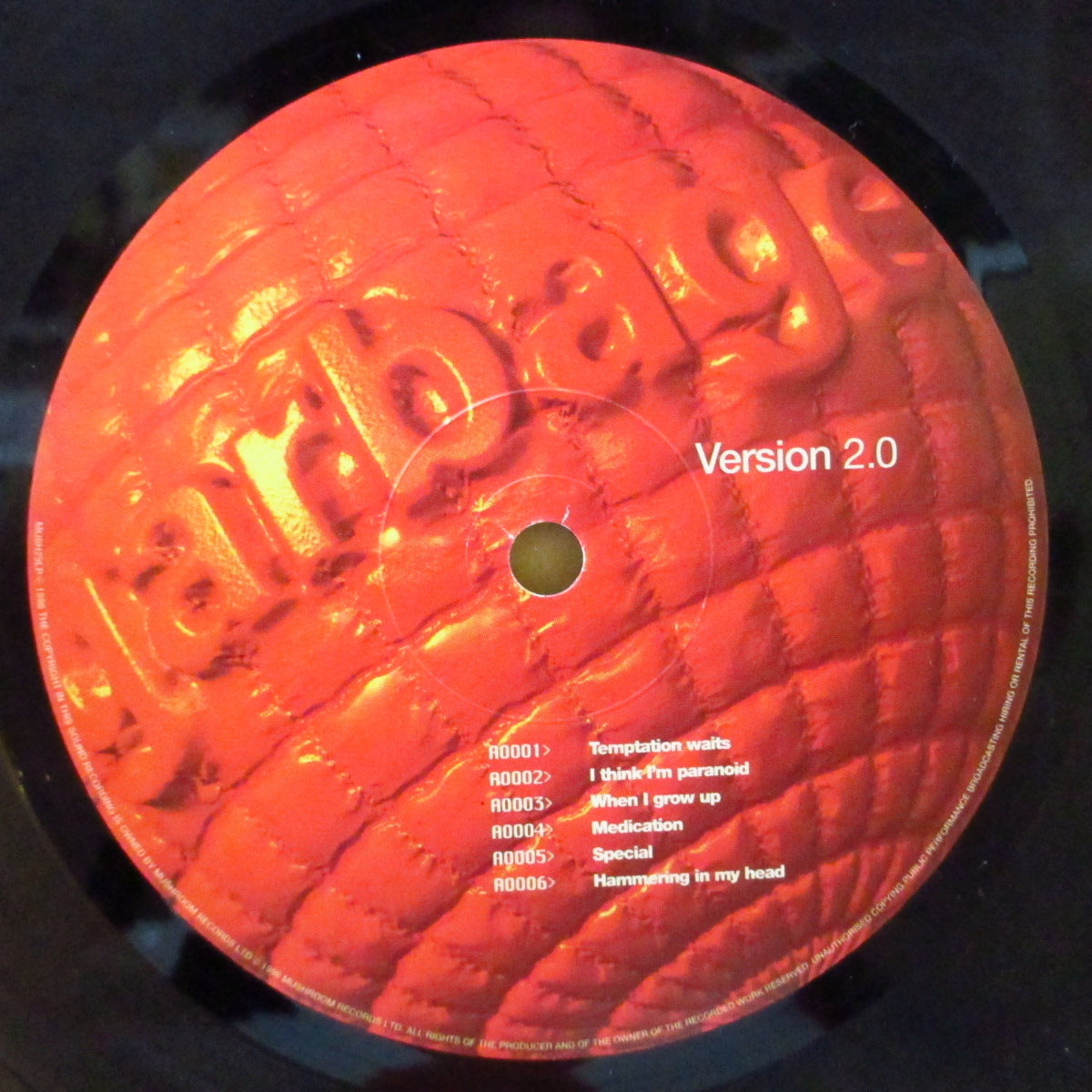 GARBAGE (ガービッジ) - Version 2.0 (UK オリジナル LP+固紙インナー) '98年2ndアルバム