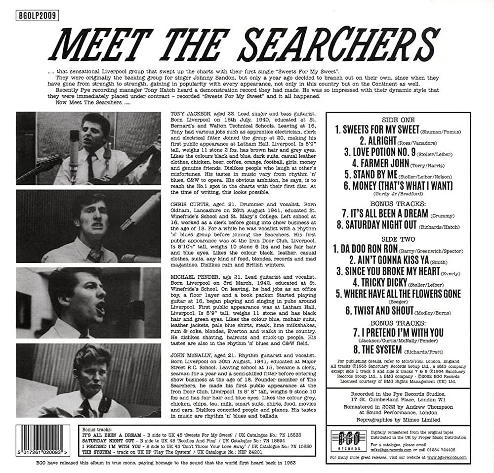 SEARCHERS, THE (ザ ・サーチャーズ) - Meet The Searchers (UK 限定復刻リマスター再発 LP/ New)