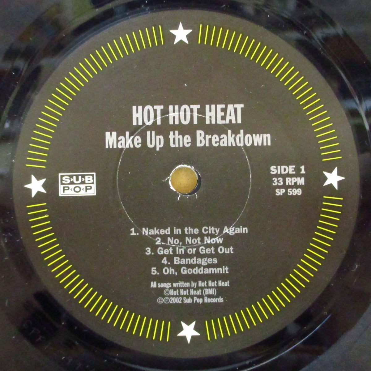 HOT HOT HEAT (ホット・ホット・ヒート) - Make Up The Breakdown (US オリジナル180グラム重量 LP/レアステッカー付き光沢ジャケ) '02年1stアルバム