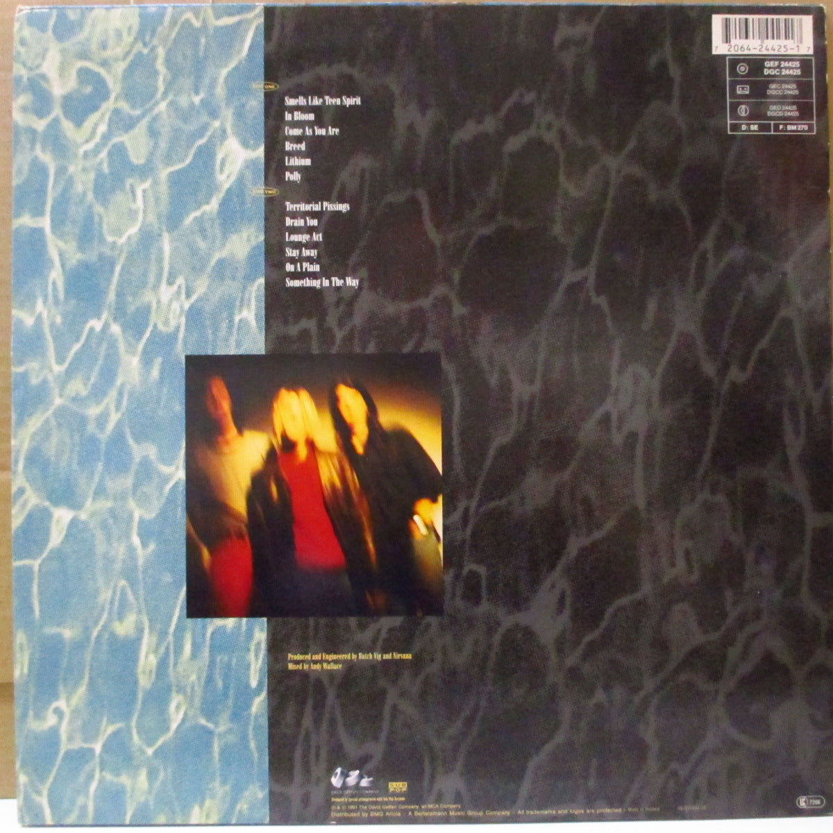 NIRVANA (ニルヴァーナ) - Nevermind (EU オリジナル「DGCロゴ・ラベ」 LP+ソフト紙インナー) '91年名作2ndアルバム