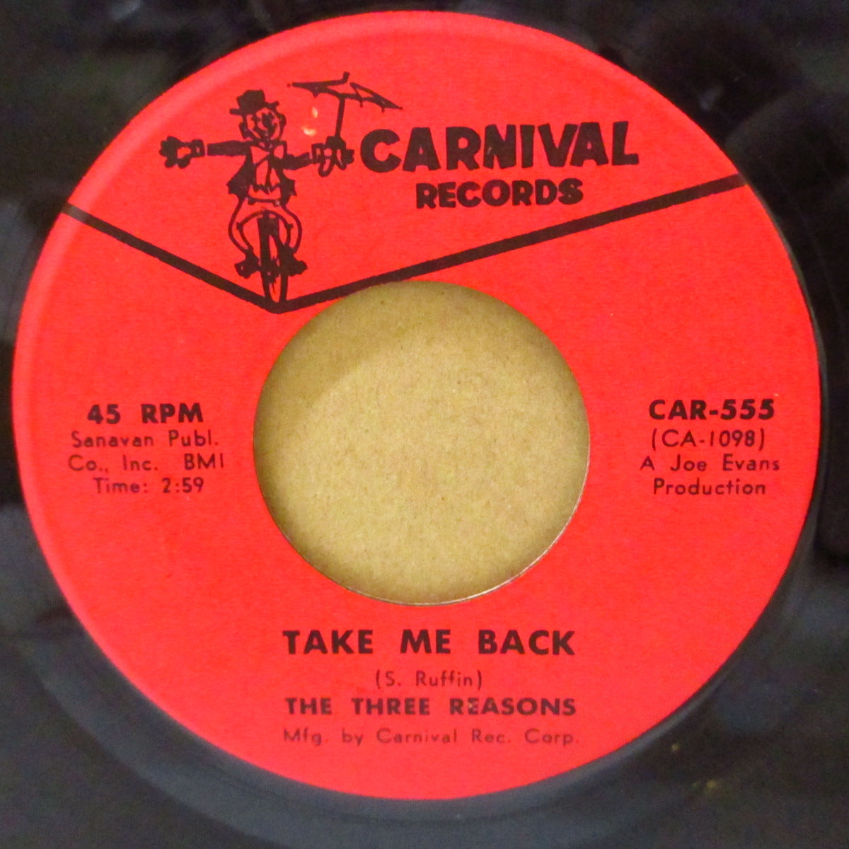WILBUR BASCOMB & THE ZODIACT / THE THREE REASONS (ウイルバー・バスコ & ザ・ゾディアクト / ザ・スリーリーズンズ) - Just A Groove In "G" / Take Me Back (US オリジナル 7インチ)ファンク・ブレイクビーツ+甘茶バラッド!