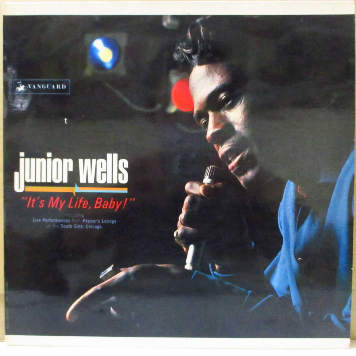 JUNIOR WELLS (ジュニア・ウェルズ) - It's My Life, Baby ! (UK '66 Vanguard社再発ステレオ LP/両面コーティング・ジャケ名作ライブアルバム。近年稀な美品