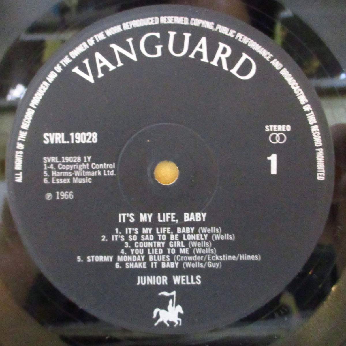 JUNIOR WELLS (ジュニア・ウェルズ) - It's My Life, Baby ! (UK '66 Vanguard社再発ステレオ LP/両面コーティング・ジャケ名作ライブアルバム。近年稀な美品