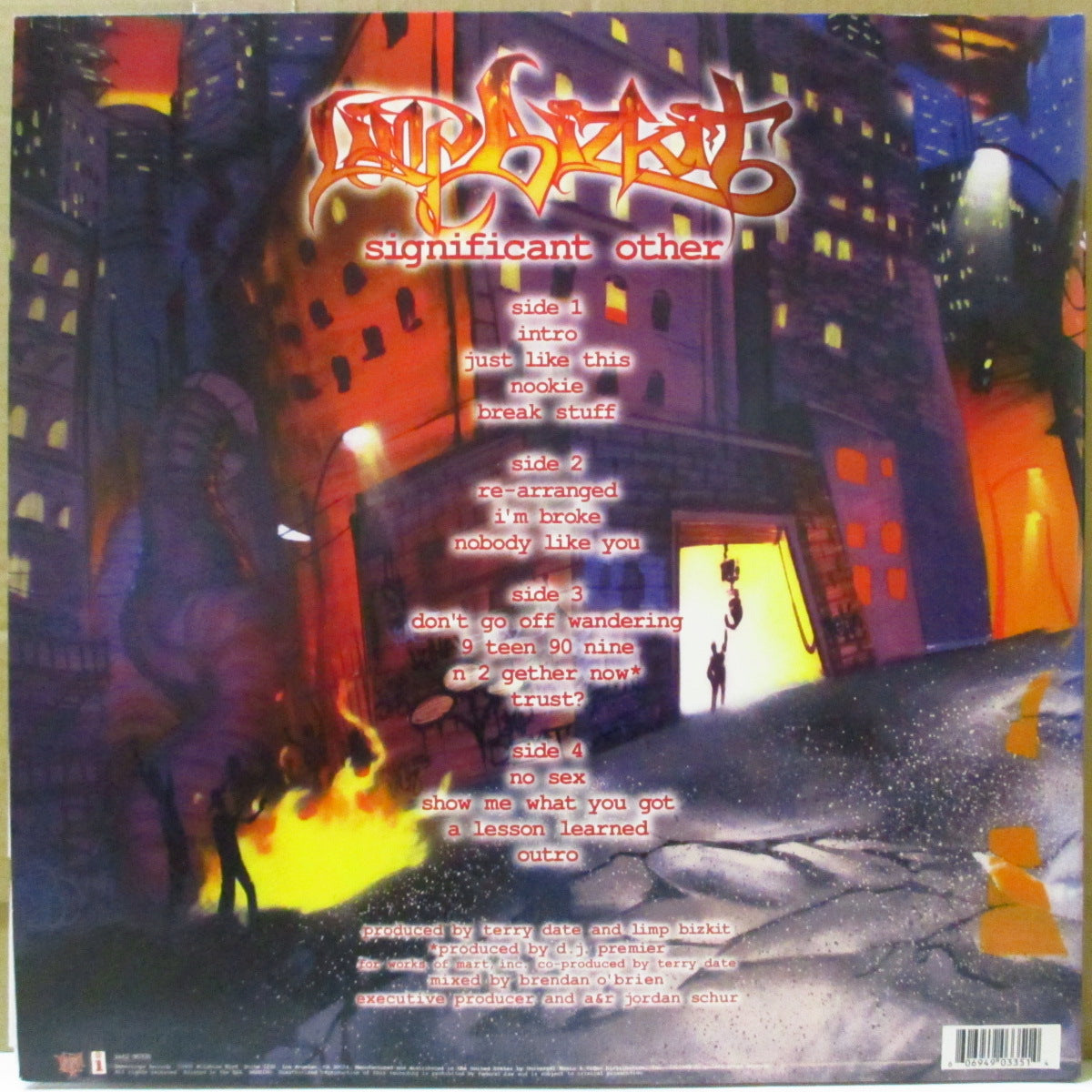 LIMP BIZKIT (リンプ・ビズキット) - Significant Other (US 限定「クリアレッドヴァイナル」2xLP+インサート/光沢見開きジャケ) '99年2ndアルバム