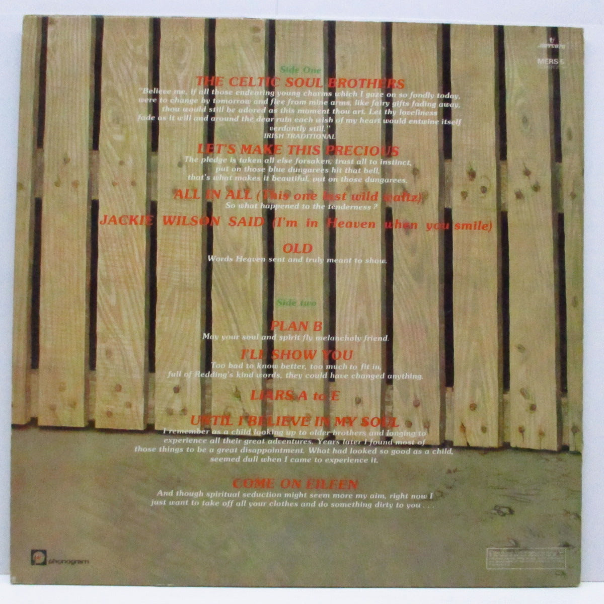 DEXYS MIDNIGHT RUNNERS (ディキシーズ・ミッドナイト・ランナーズ) - Too-Rye-Ay (UK オリジナル LP+インナー)