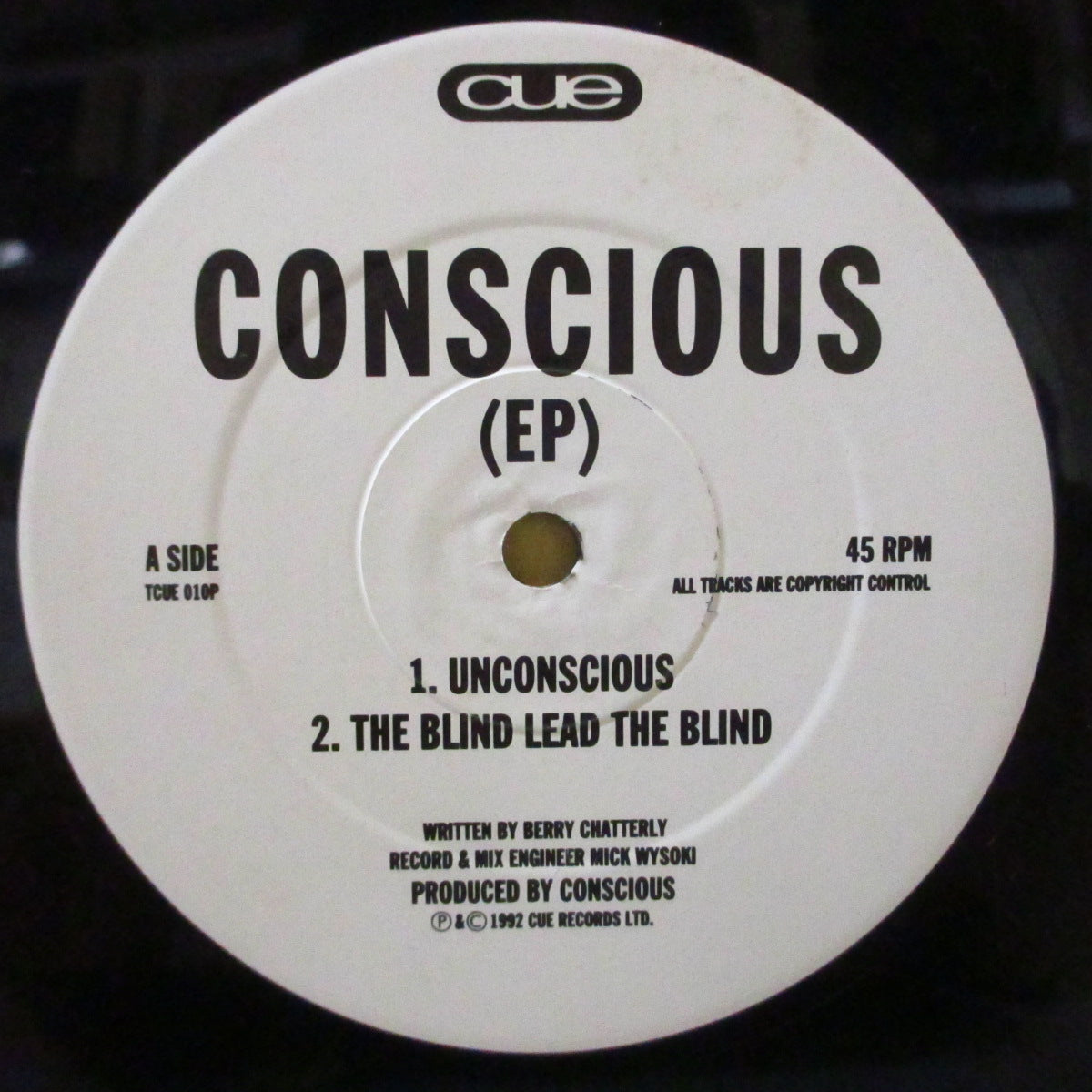 CONSCIOUS (コンシャス) - Conscious EP (UK オリジナル4曲入り 12インチ) '92年EP