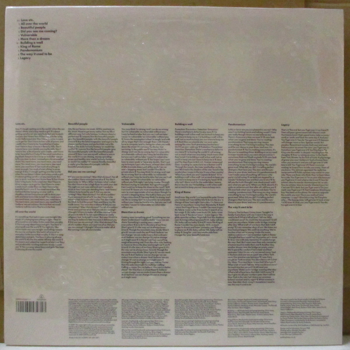 PET SHOP BOYS (ペット・ショップ・ボーイズ) - Yes (UK-EU オリジナル LP+固紙インナー)
