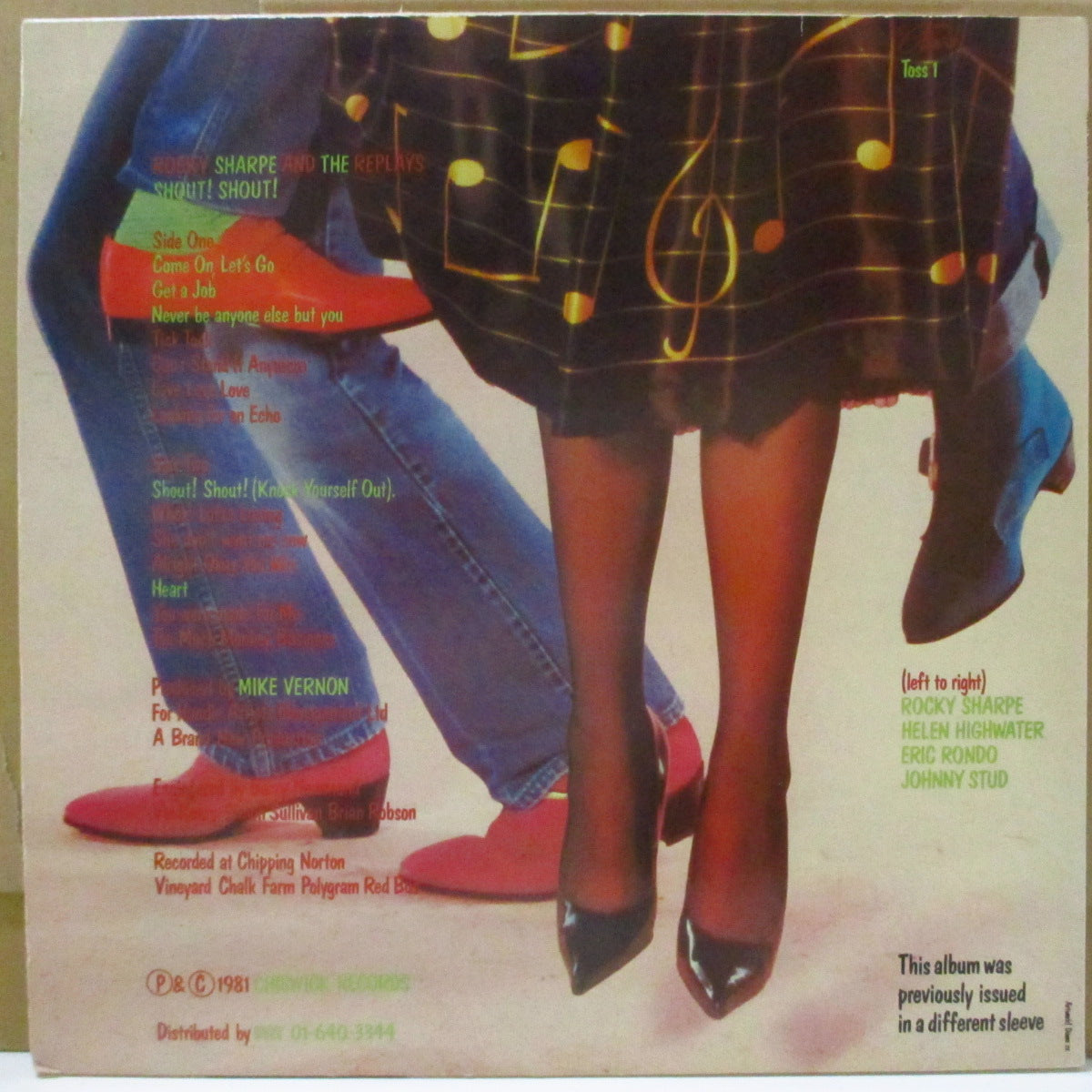 ROCKY SHARPE & THE REPLAYS (ロッキー・シャープ&ザ・リプレイズ) - Shout! Shout! (UK '81 再発 LP/別デザインジャケ)
