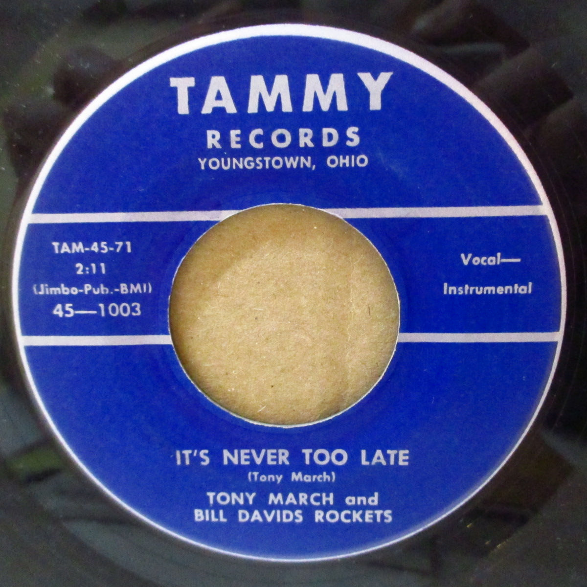 TONY MARCH & BILL DAVIS ROCKETS (トニー・マーチ &ビル・デイヴィス・ロケッツ) - Show Down (US '58 セカンドプレス「ラベ周に銀線入りラベ」7インチ)ラスベガス・グラインド系ロッキン・ティティシェイク
