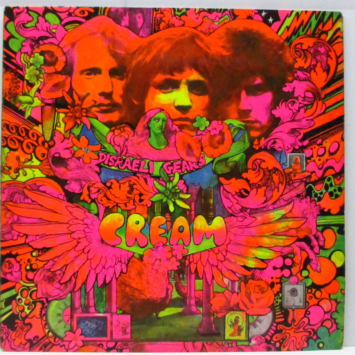 CREAM (クリーム) - Disraeli Gears (UK '68 サードプレス「ステレオ」LP/表面コーティングジャケ)'67年セカンドアルバム!