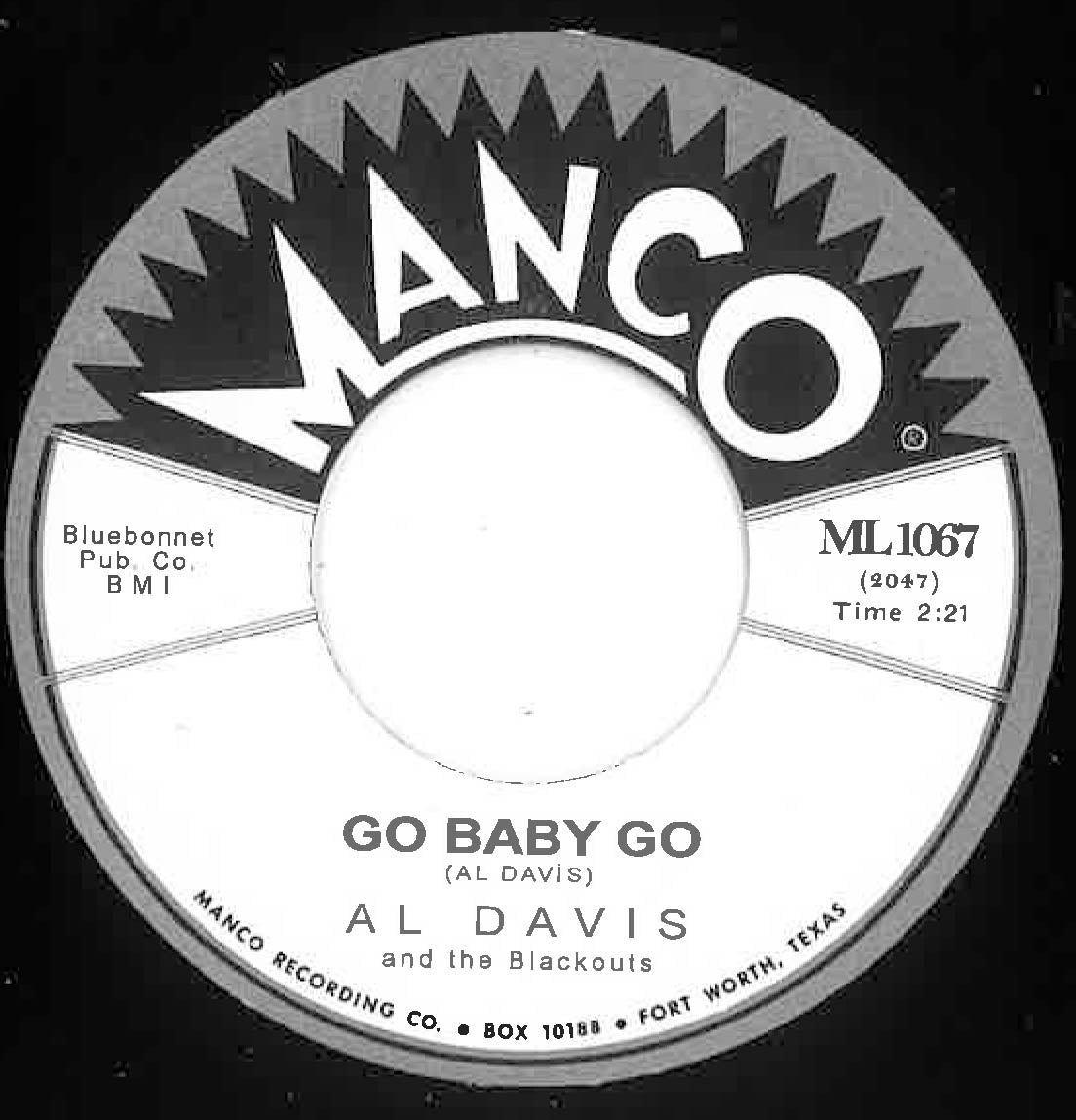 AL DAVIS (アル・ディヴィス) - Go Baby Go / Ricky Tic (US 限定リプロ再発 7インチ/ New) ロカビリージャイヴァー