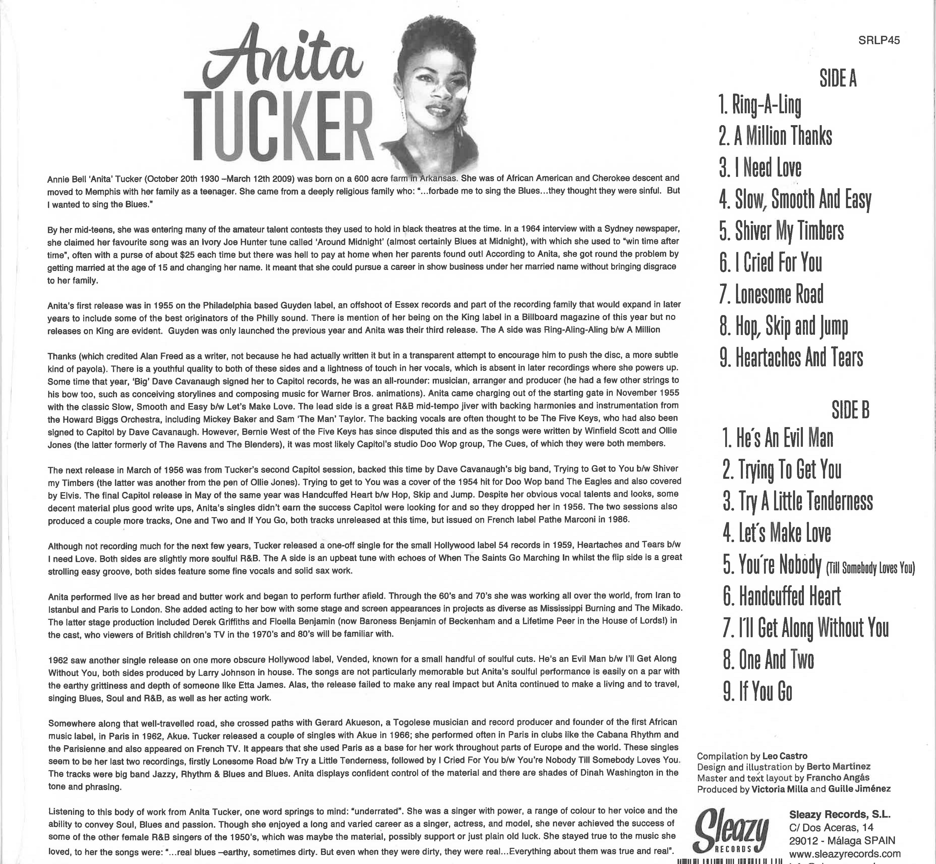 ANITA TUCKER (アニタ・タッカー) - True And Real (EU 限定プレス LP/New)女性R&B完全シングル・コンピ!