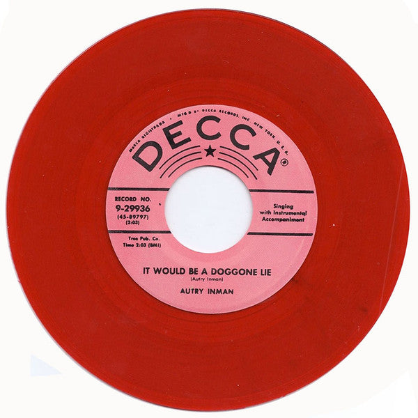 AUTRY INMAN (オートリー・インマン) - Be Bop Baby / It Would Be A Doggone Lie (US 限定リプロ再発「赤盤」7インチ/ New) '56年アップテンポ・ロカビリー